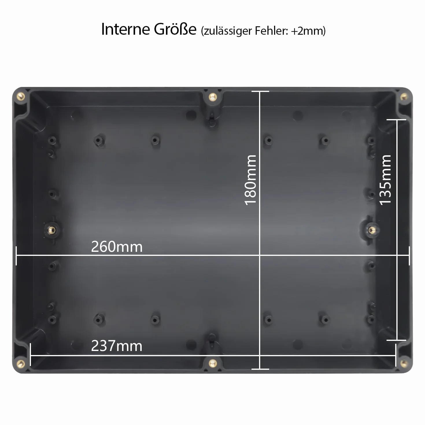 LeMotech Boîte de projet plastique ABS IP65 étanche 263x182x60mm noir
