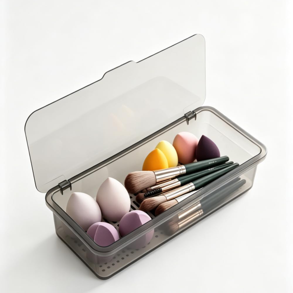 Clear Stackable Storage Drawers with Lid