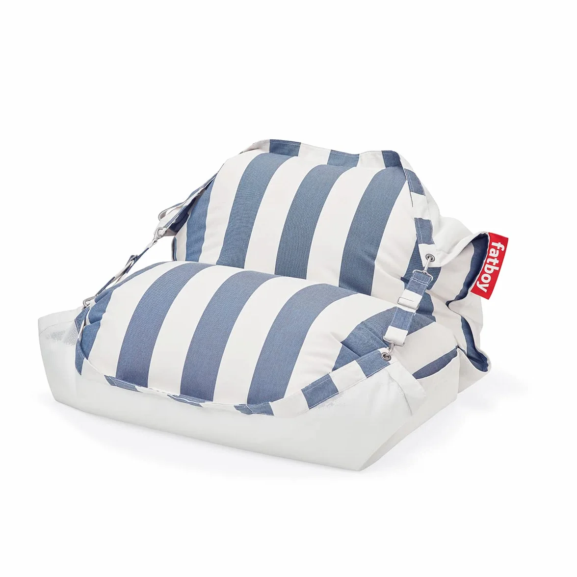 Fatboy® Original Floatzac Bleu (Rayure) | Pouf pour Le Sol et sur l'eau | Séchage Rapide et pour Flottant