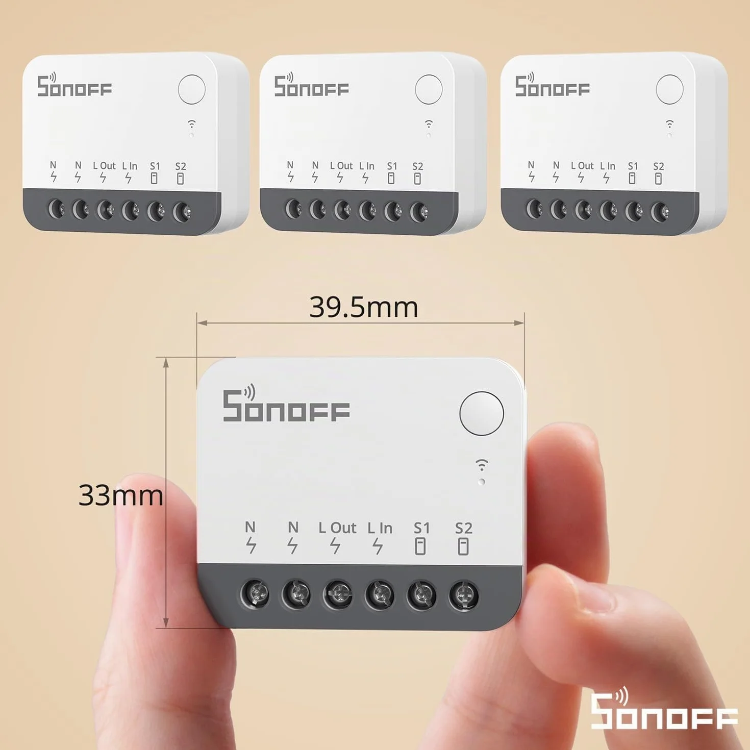SONOFF Interrupteur Intelligent Zigbee 4 Pack, Compatible Alexa Google Home, Nécessite Passerelle et Fil Neutre