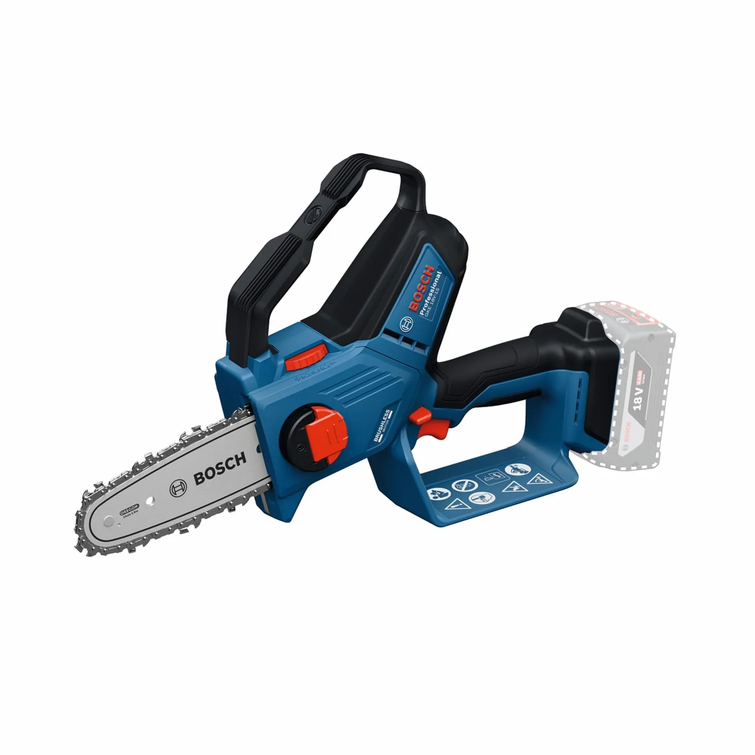 Bosch Professional 18V System Élagueuse GKE 18V-15 (jusqu'à 350 coupes par charge, coupes DIY jusqu'à 13 cm, moteur sans charbons, fourreau de 15 cm, sans batterie)