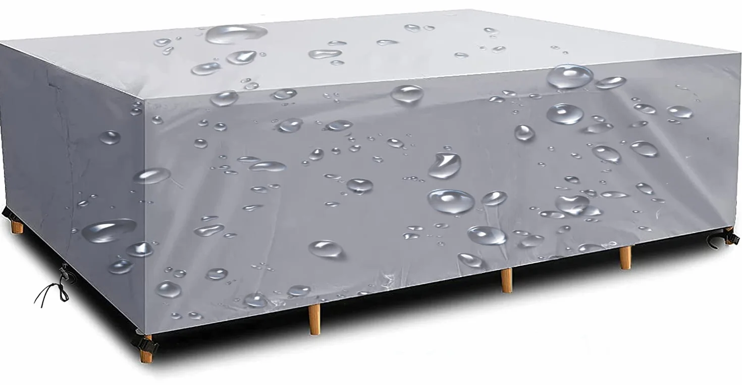 Housse de Protection Jardin 420D Oxford Imperméable 180x90x75cm Argent