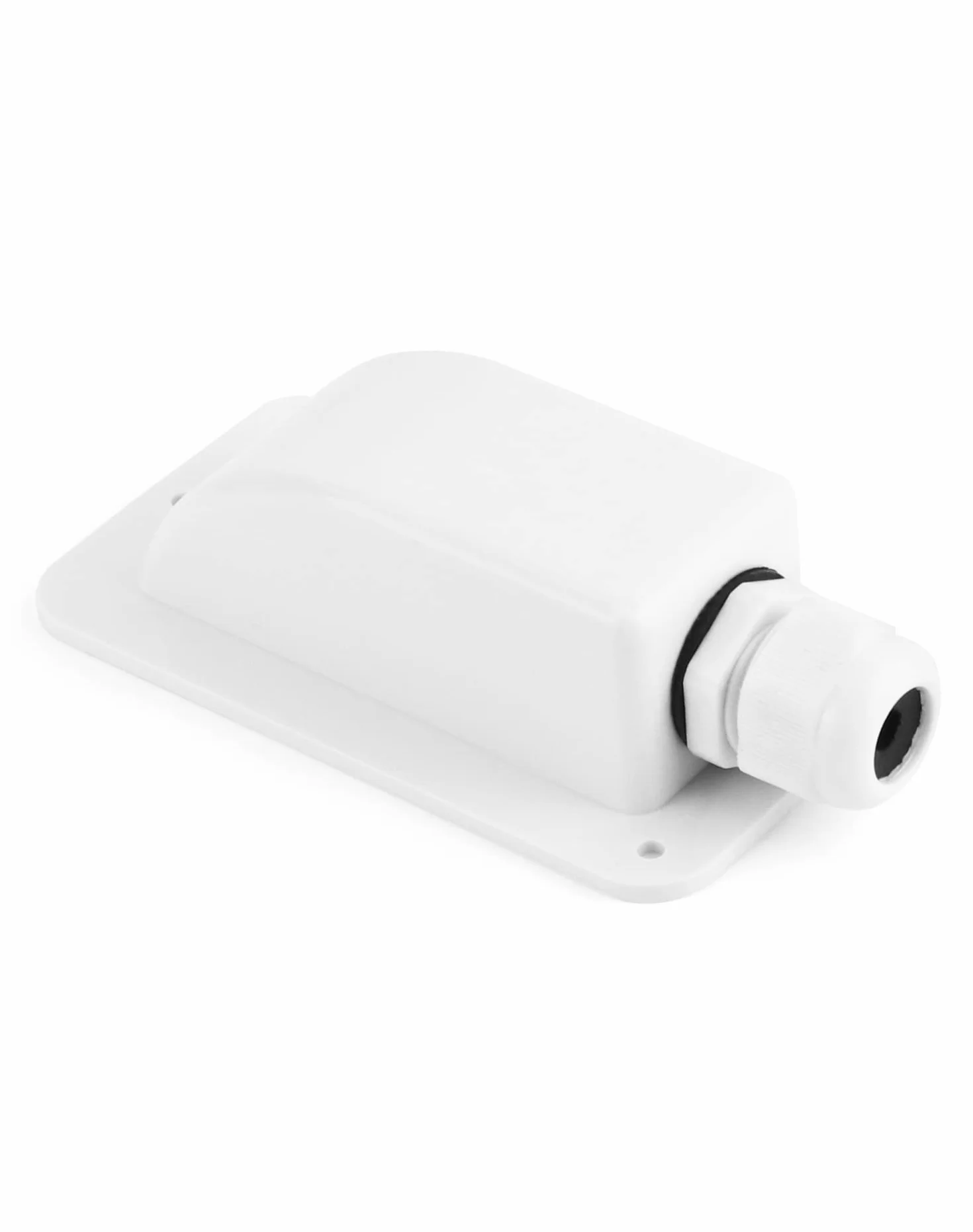 QWORK Passe-Toit IP68 Presse-étoupe Solaire étanche boîtier d'entrée de câble 1 Voie ABS Blanc