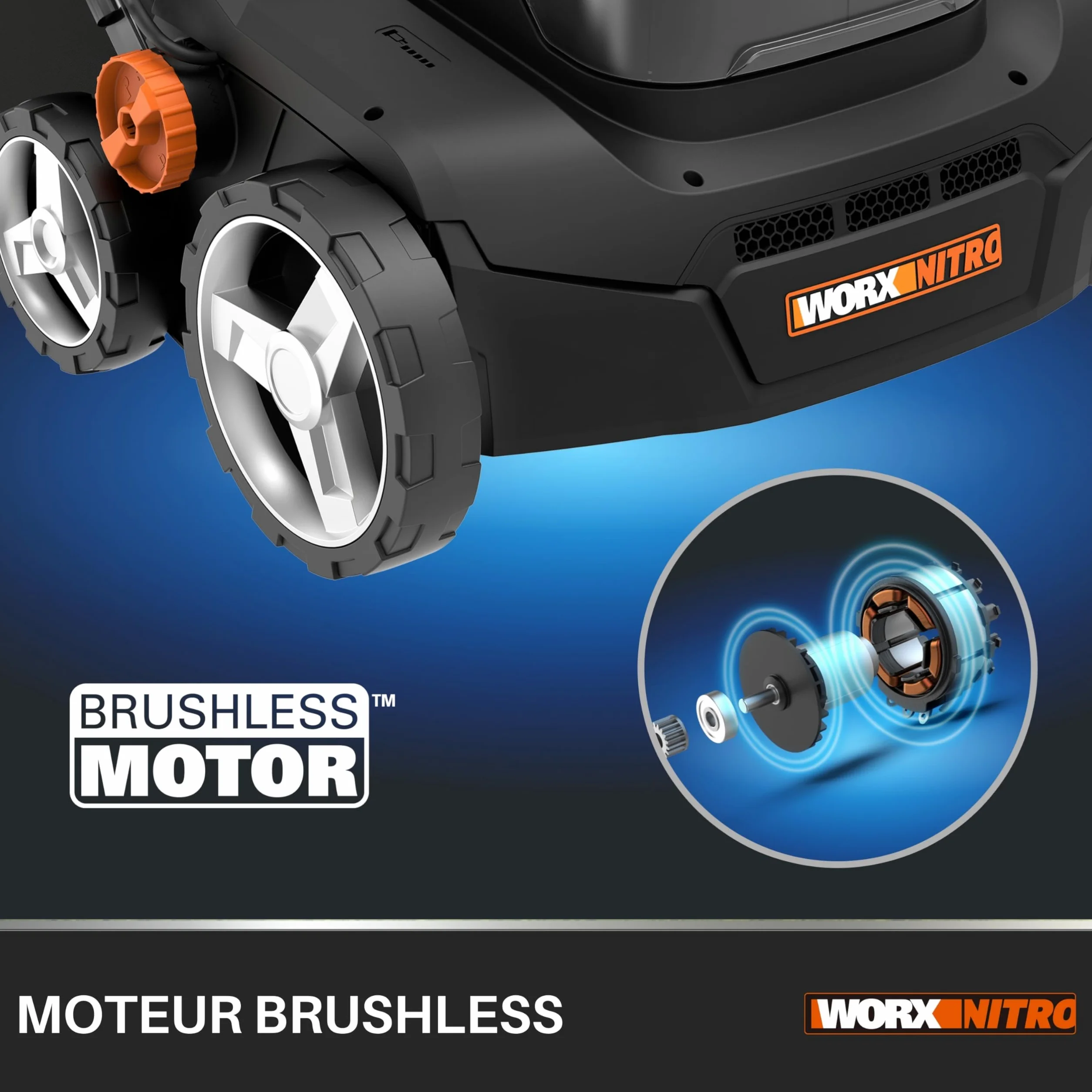 WORX Scarificateur et aérateur sans Fil 40V WG855E.9, Jusqu'à 400m² sur Une Charge, diamètre de 36cm, Sac de 40L, Rouleau d'aération, Rouleau de Scarification, Livré sans Batterie ni Chargeur