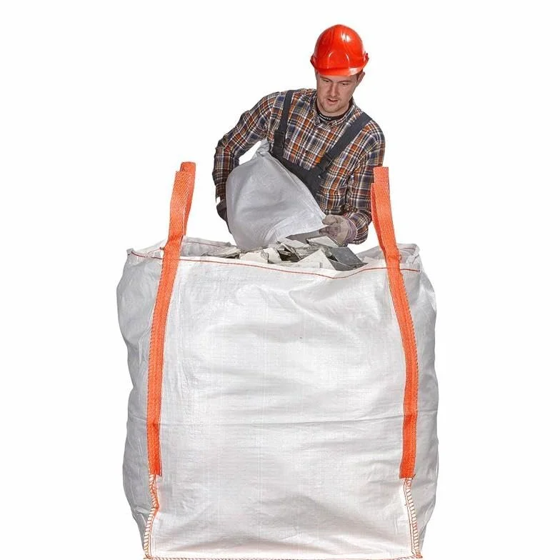 Lot de 5 sacs Big Bag 1500 kg 90x90x110 cm avec jupe de fermeture et goulotte de déchargement
