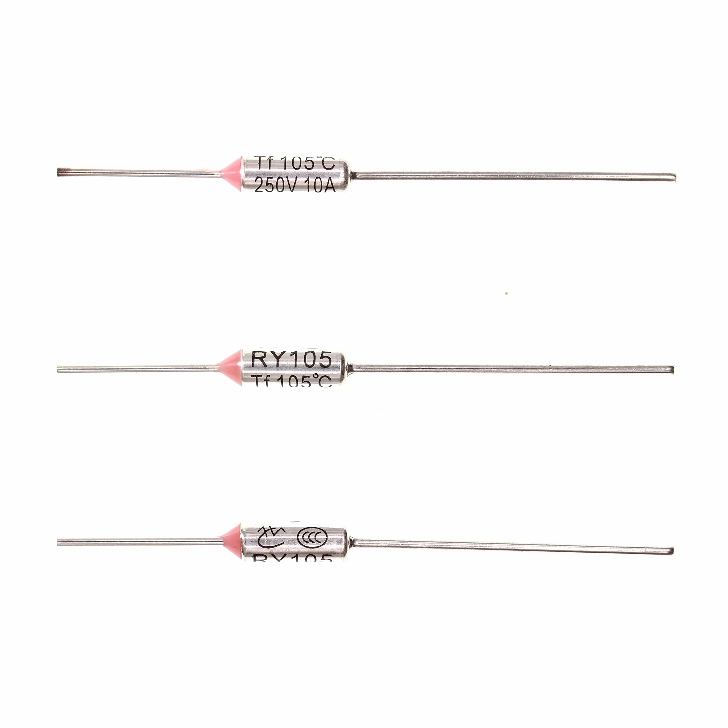 Fusible thermique métal RY105 105℃ 10A 250V 10 pièces