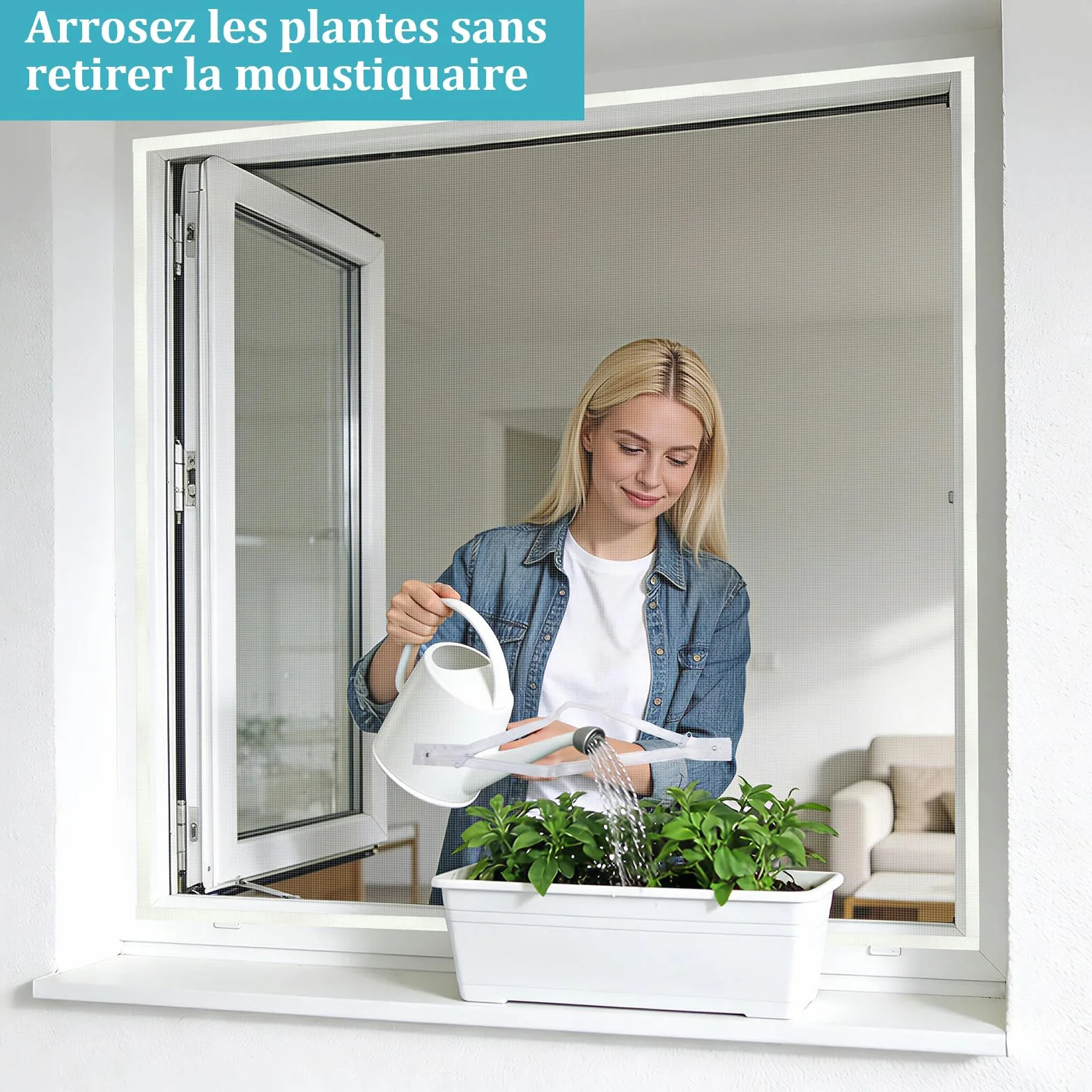 Apalus Moustiquaire Universelle Transparente 130x150 cm Lot de 2 Blanc
