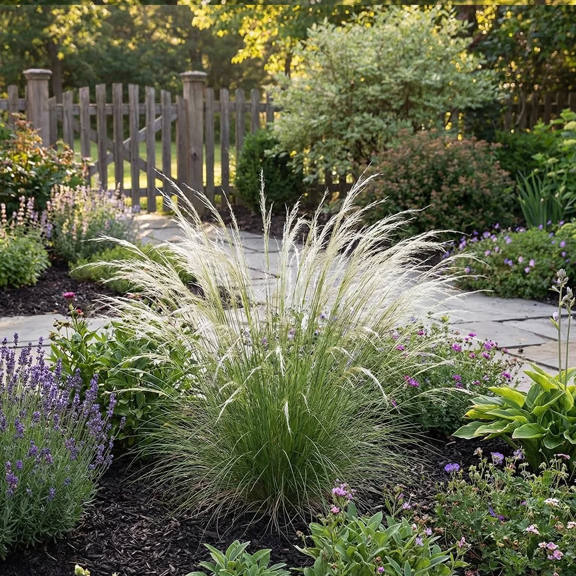 Bloomique - Lot de 6 - Stipa tenuissima 'Ponytails' - Stipe cheveux d'ange - Graminée ornementale - Rustique - Vivace - Hauteur 10-20 cm - Pot 9 cm