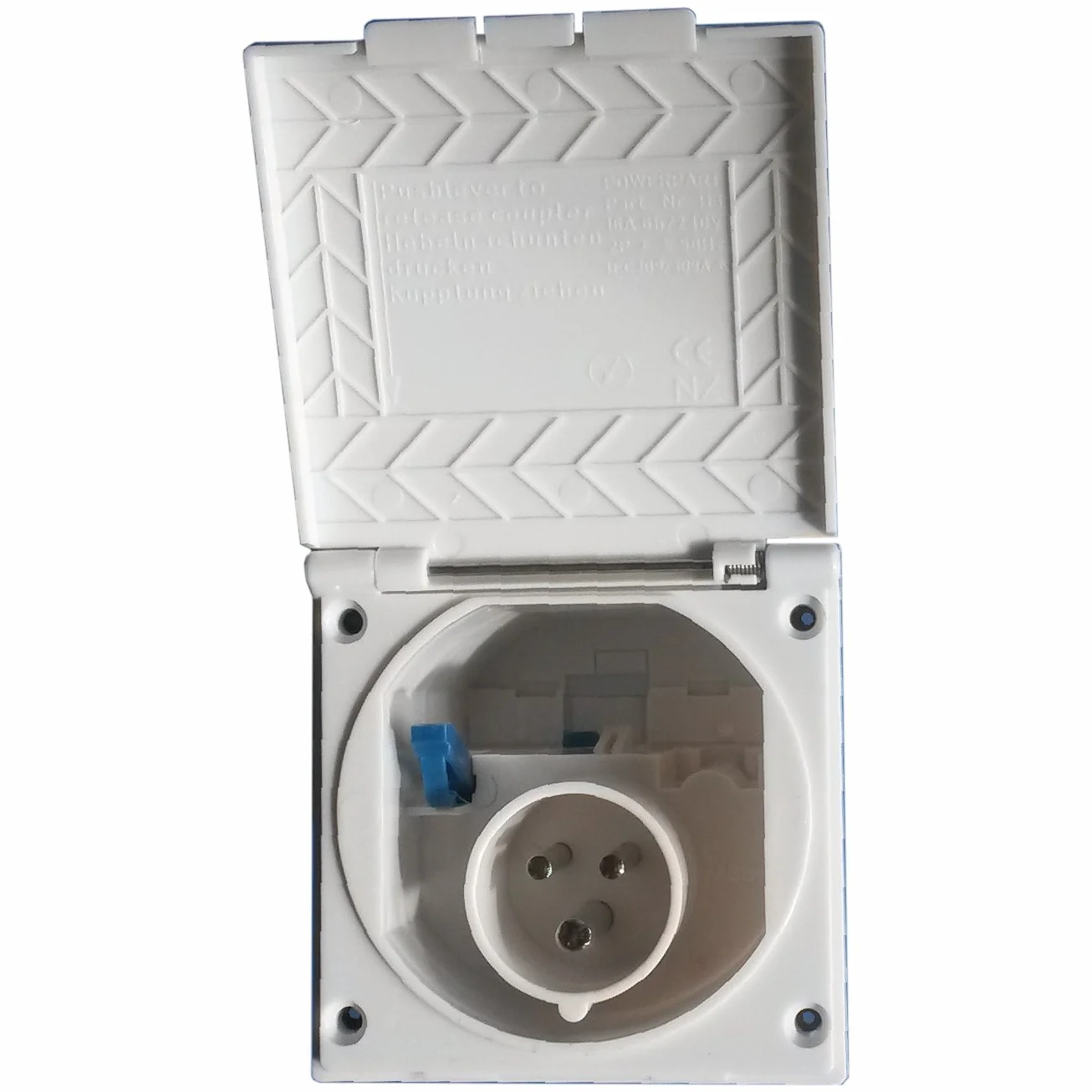 Prise CEE encastrée blanc signal pour camping-car caravane connexion électrique