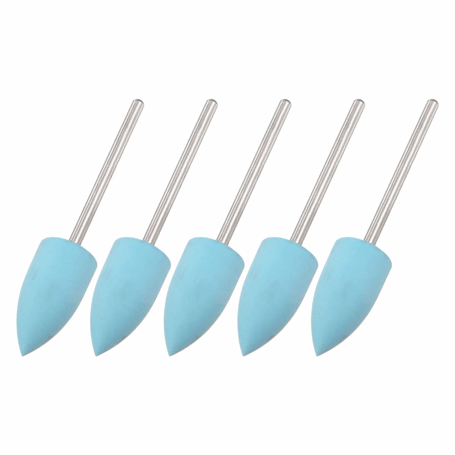 Sourcing Map 5Pcs Silicone Roue de Polissage 600 Grains 10mm Conique Tête pour Outil Rotatif