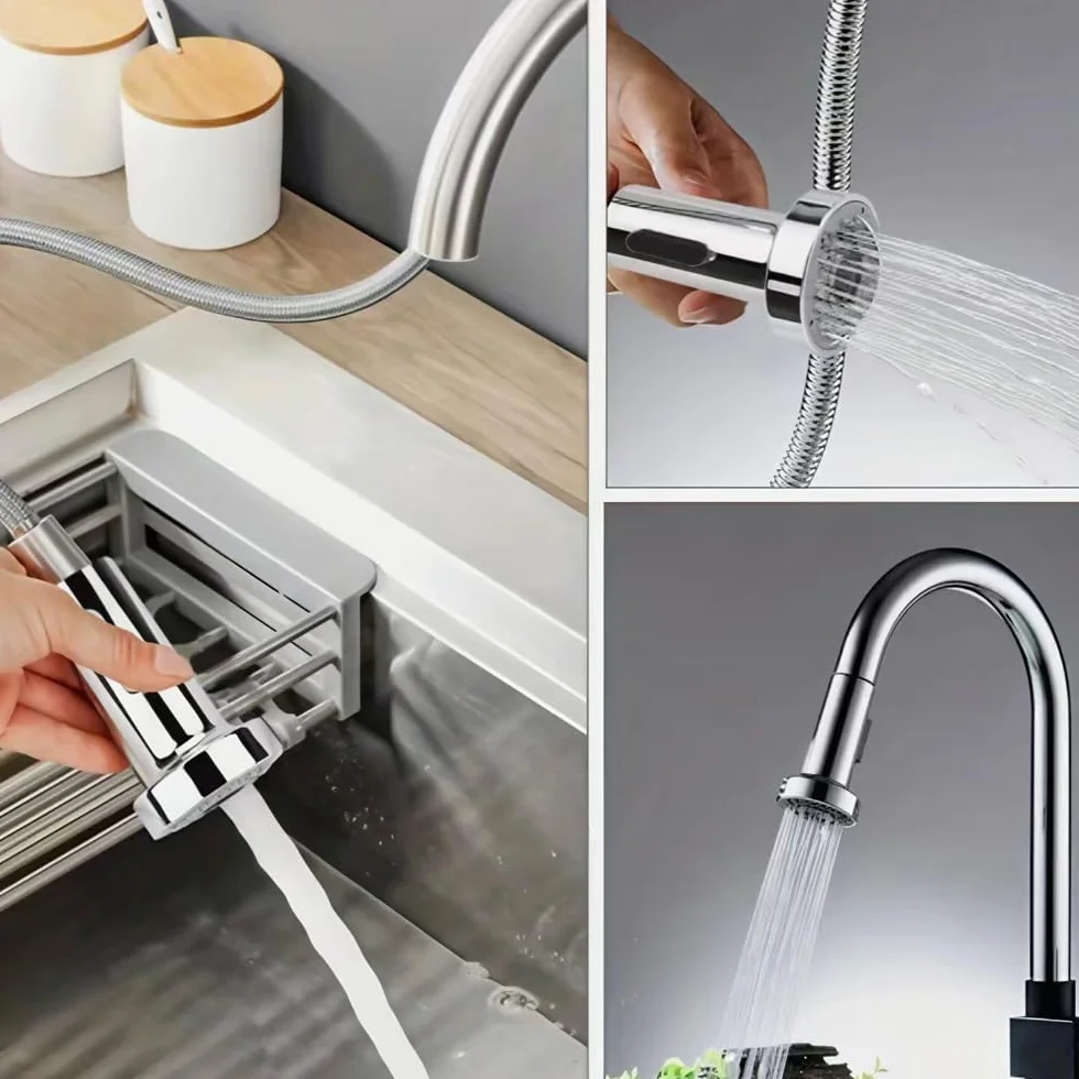 Embout Robinet Cuisine Douchette 2 Modes G1/2 pour Mitigeur Cuisine Rétractable