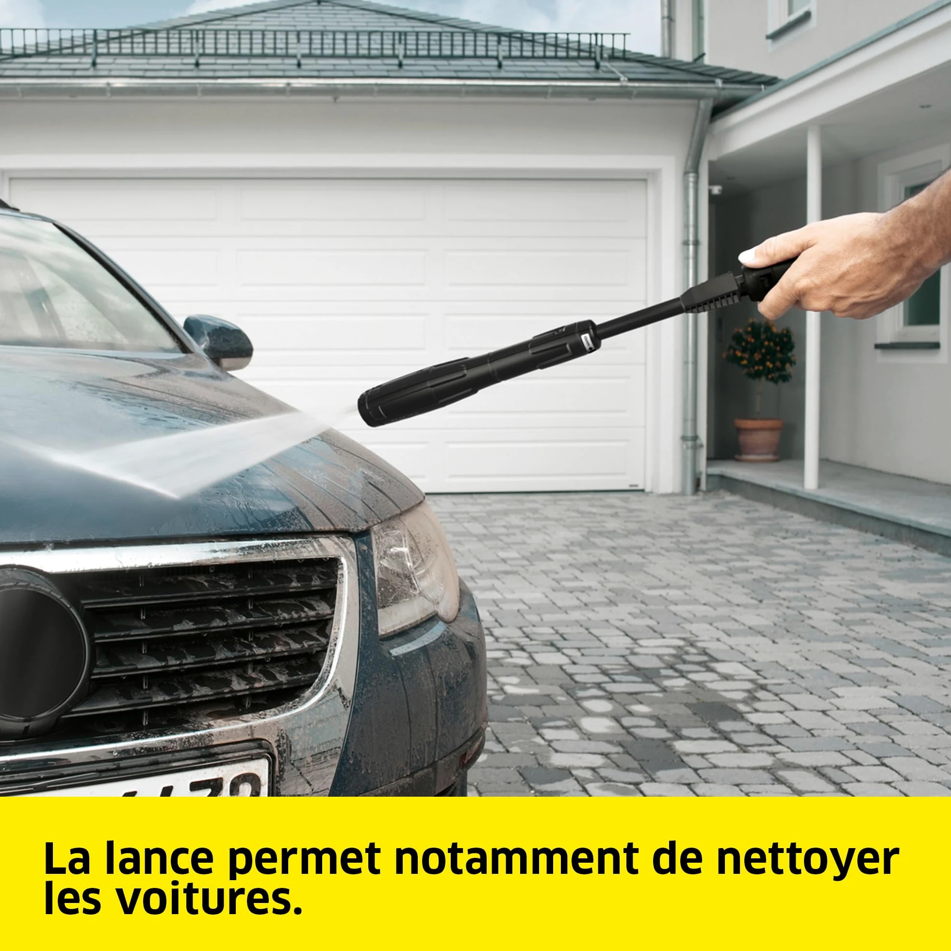 Kärcher Nettoyeur Haute Pression K 5 Classic Car & Home, Pression : 145 bar, Débit : 500L/h, Surface : 40m²/h, Filtre à Eau, Poids : 5.6kg, Pistolet Haute Pression, Rotabuse, Lance VP, Kits Car & Home