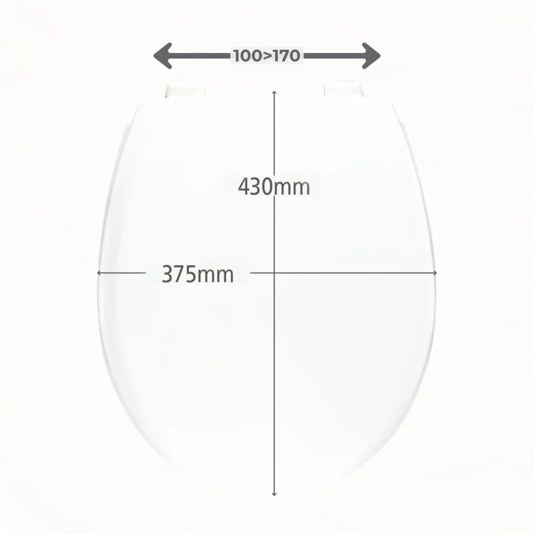 Wirquin Abattant WC Néon blanc thermoplastique forme U