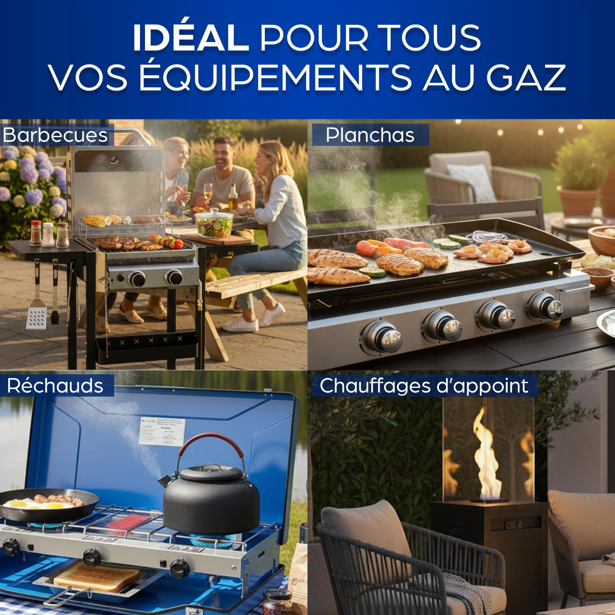 Détendeur Gaz Propane 37 Mbar avec Sécurité Excès de Débit – Raccord G.2 Bouteille 13 Kg ou 35 Kg – Sortie Filetée 20x150 – Débit 1,5 Kg/h – Pour Barbecue, Plancha, Chauffage – Conforme NF En 16129
