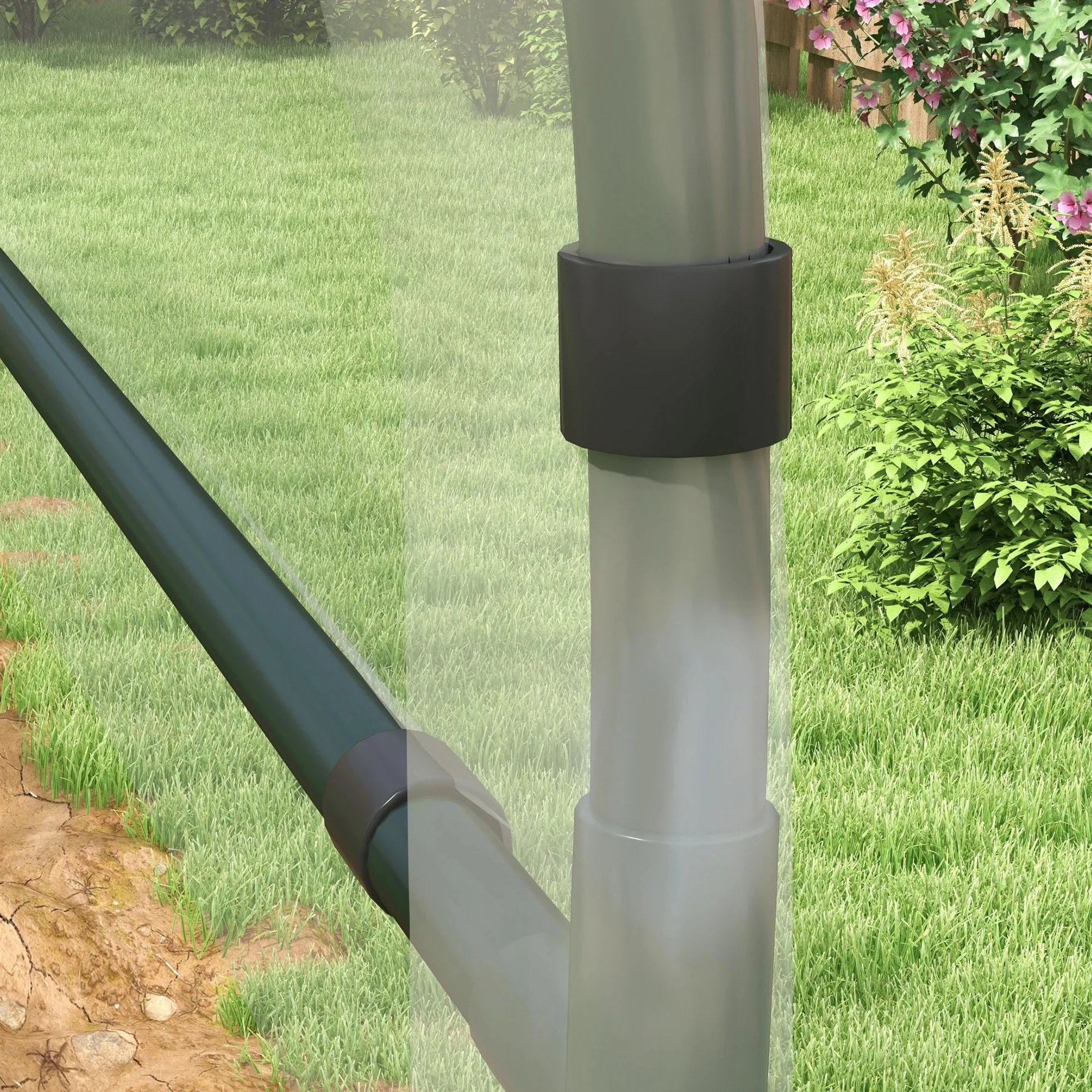 Outsunny Serre de Jardin 600 x 123 x 171 cm Transparent bâche renforcée châssis en Acier