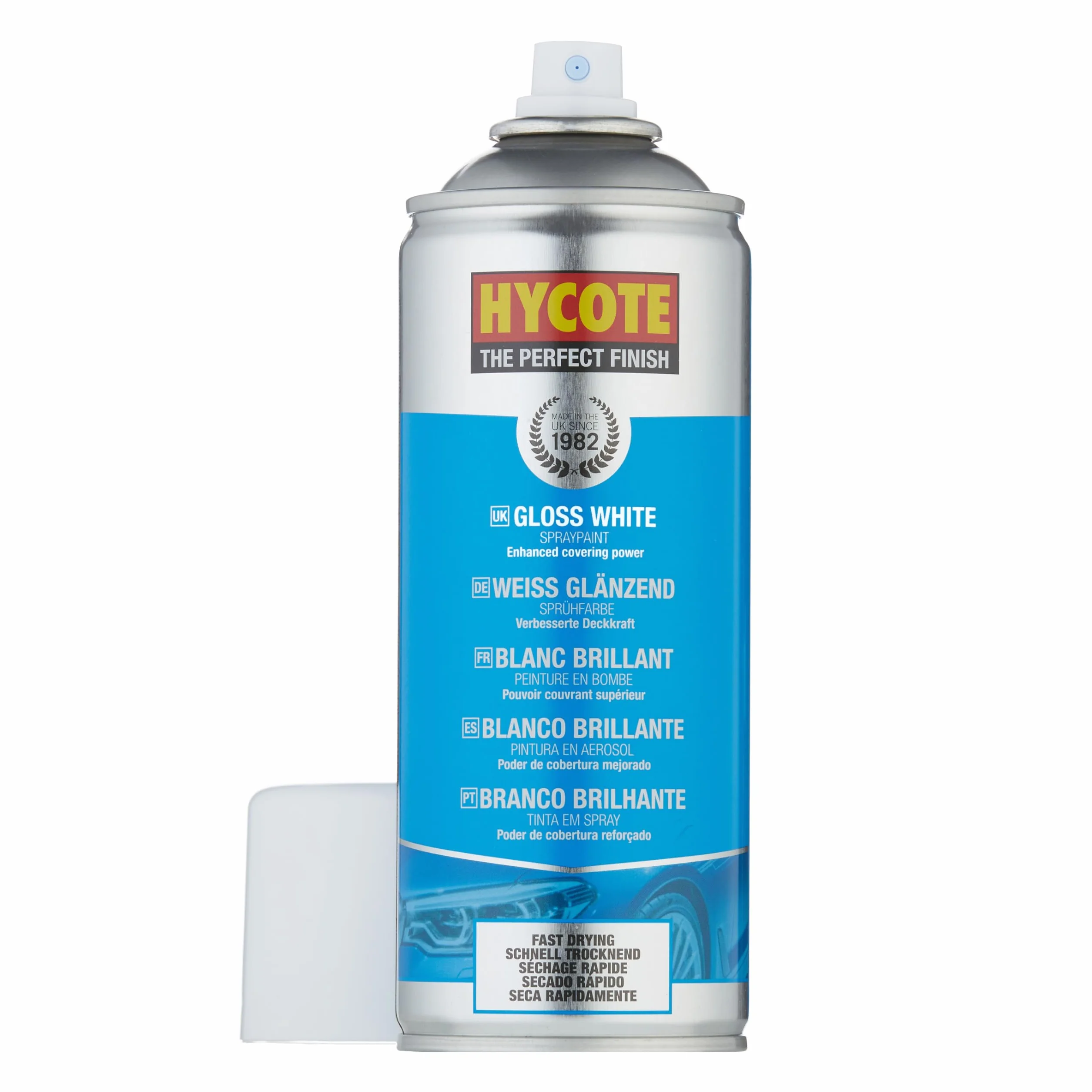 Hycote Blanc Brillant 400 ml Peinture Aérosol