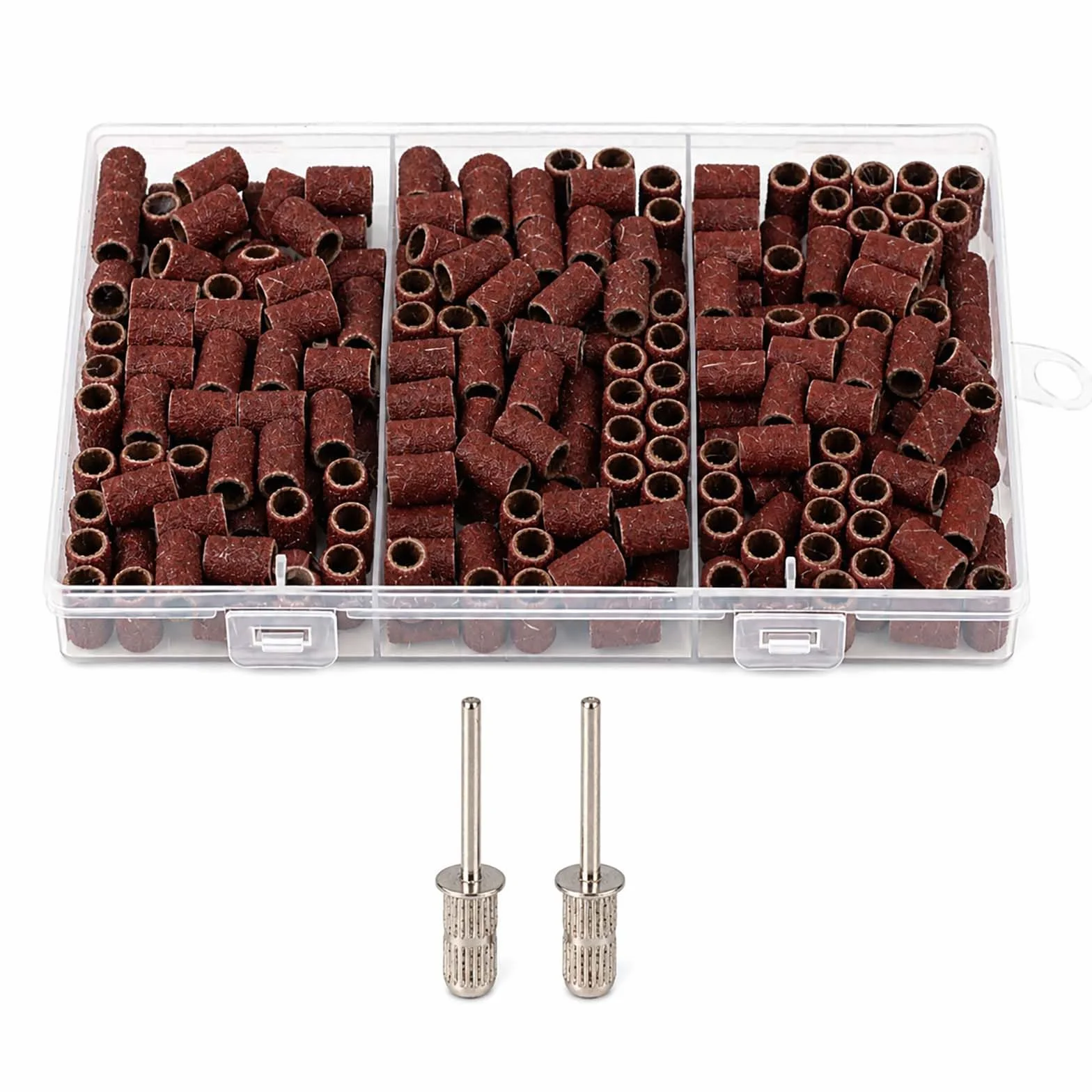 Manchon Abrasif 240 PCS, Tambour Adaptateur Embout Grain 80 120 180 pour Outils Rotatifs Ponçage Céramique Pierre