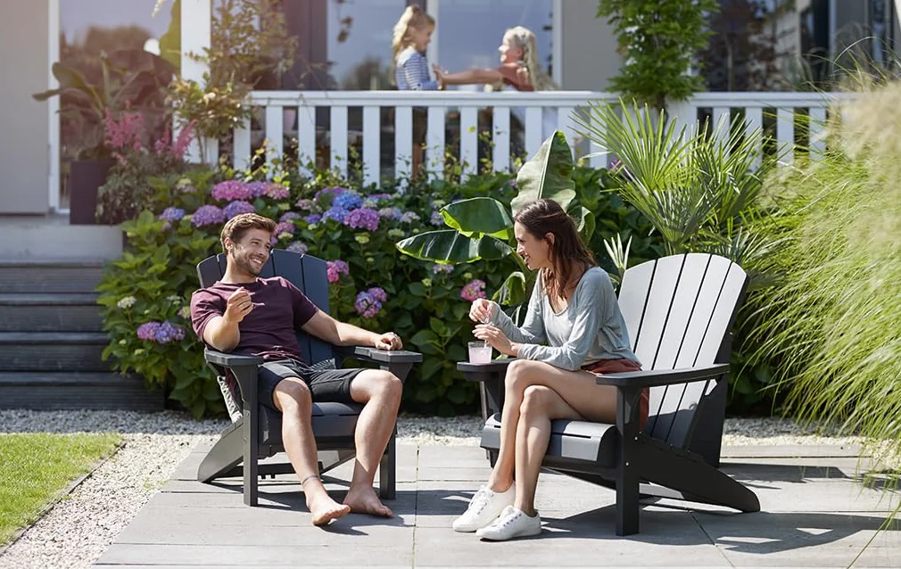 Keter - Fauteuil de Jardin Adirondack Alpine - Antracite Style Bois