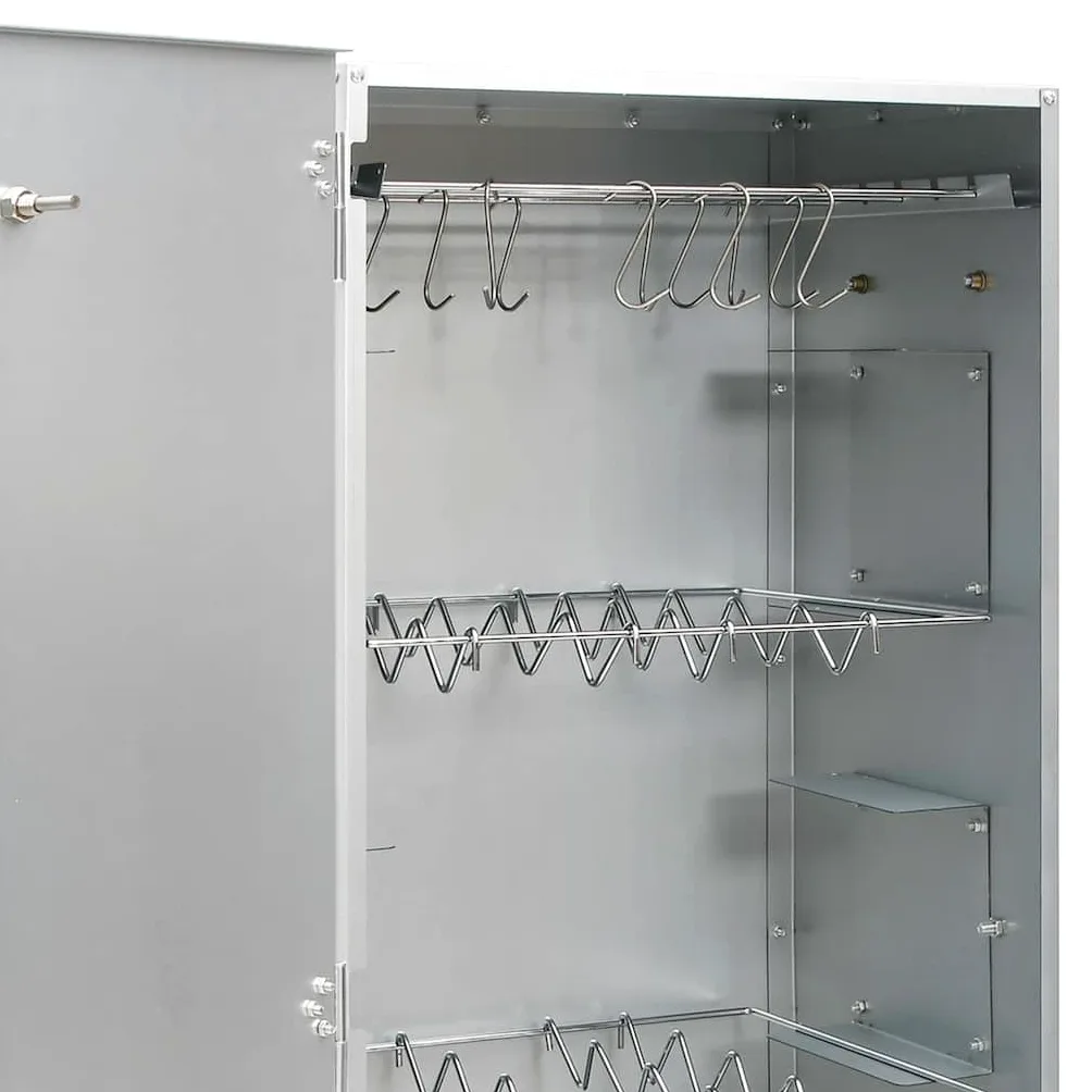 vidaXL Fumoir pour four à barbecue avec copeaux de bois 44,5x29x110 cm, fumoir, gril extérieur, BBQ, gril fumoir, fumoir extérieur, barbecue
