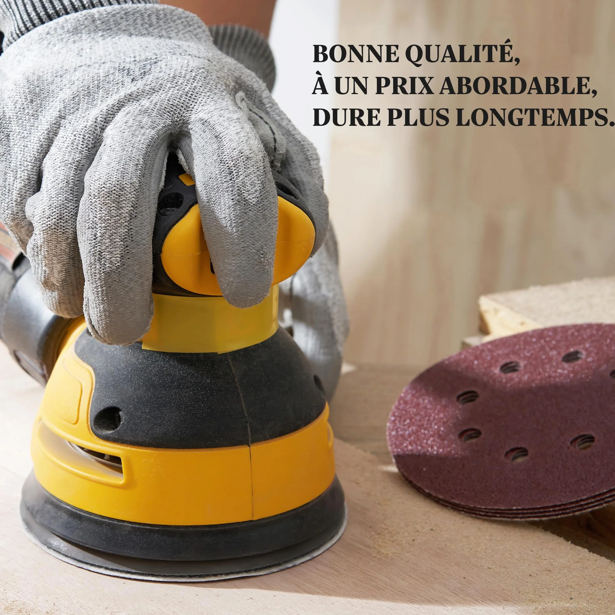 Disque Abrasif 125mm 8 Trous Grain 40 110 Pièces pour Ponceuse Excentrique