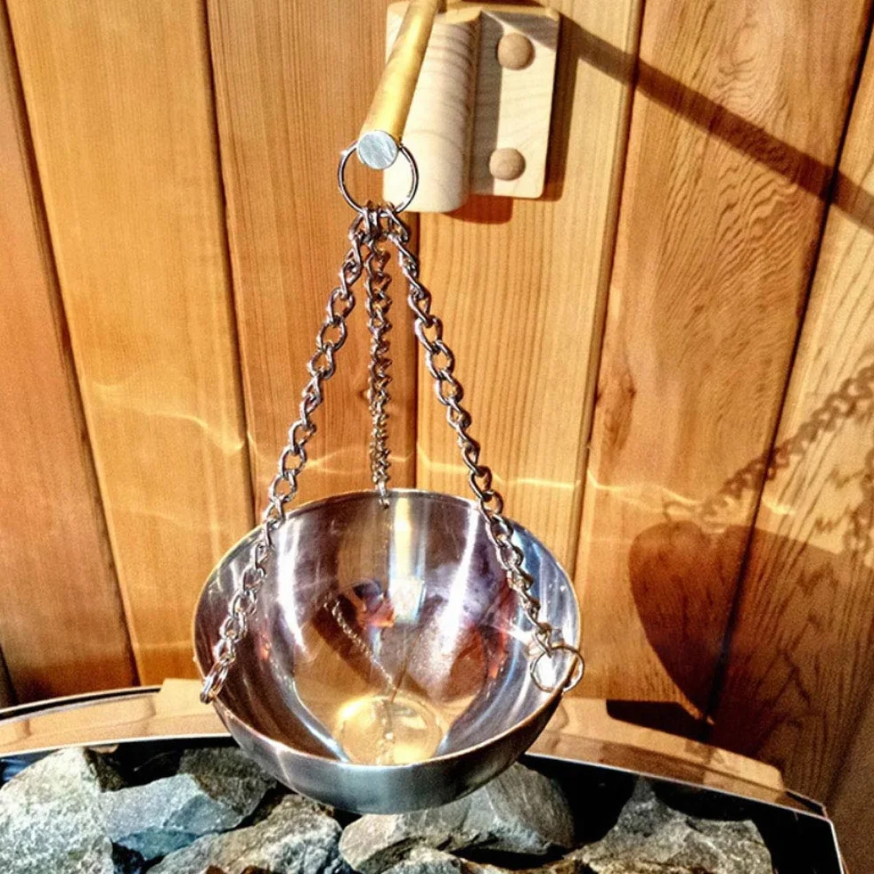 Jarchii Sauna Bowl Acier Inoxydable Accessoires Sauna Traditionnel