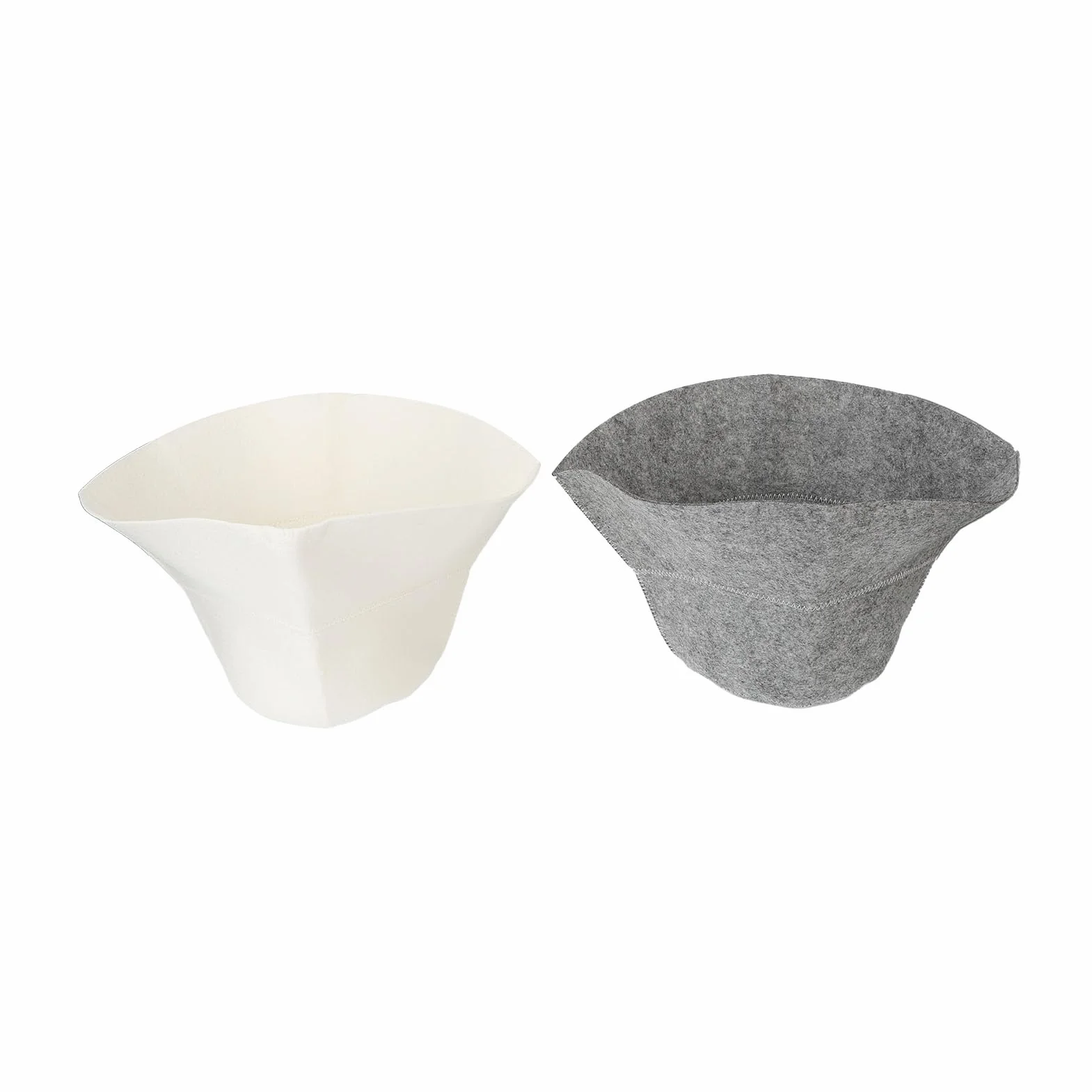Chapeau de Sauna Anti-chaleur, 2 Pièces, Gris et Blanc