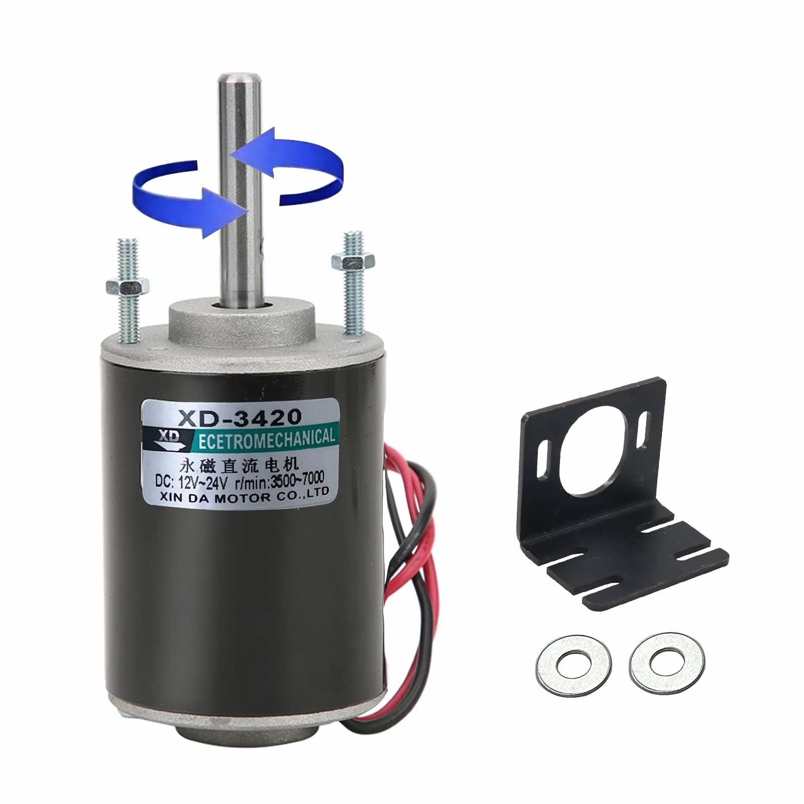 Mini 12V/24V Dauermagnet Motor DC Reversibel Hohe Geschwindigkeit Geräuscharmer Permanentmagnet Motor DIY Generator