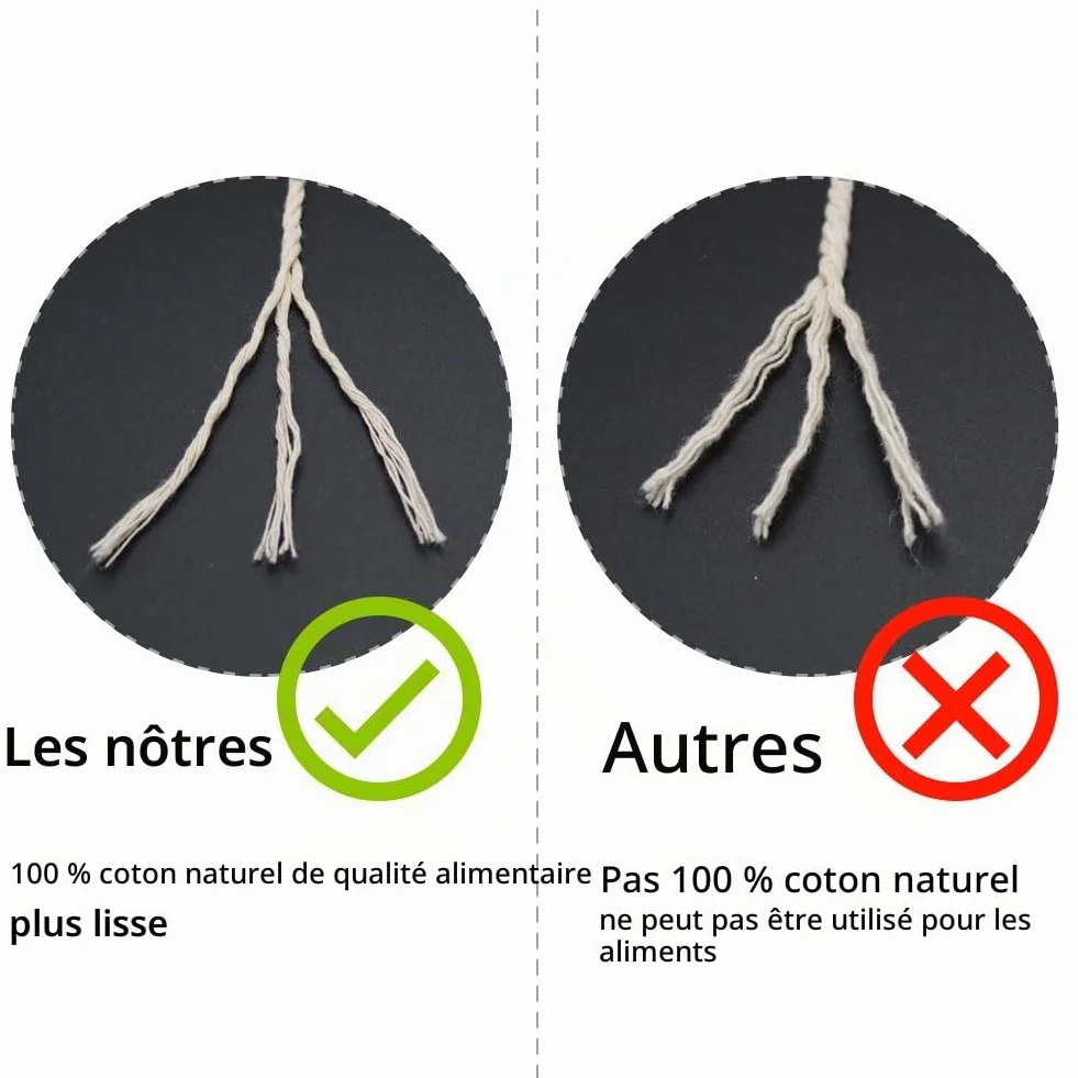 Vivifying Ficelle de Boucher 200 m, Fil de Coton 3 Plis de Qualité Alimentaire pour la Cuisine, Idéale pour Ficeler la Volaille, Les Saucisses, Les Travaux Domestiques, Le Bricolage et la Décoration