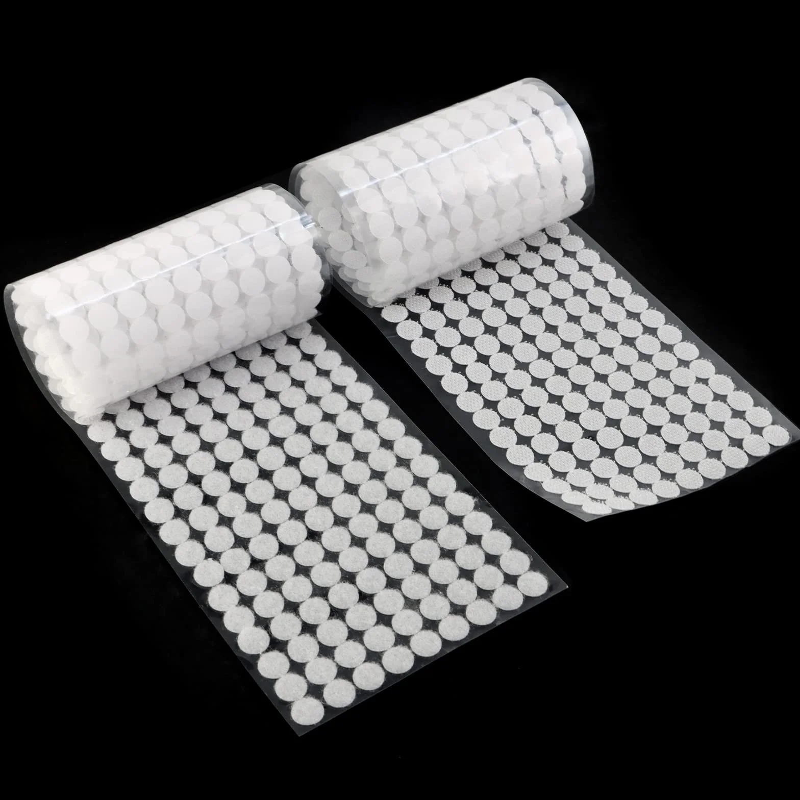 Autocollant Rond Crochet et Boucle 1080PCS 10mm Adhésifs Hook & Loop Pastille