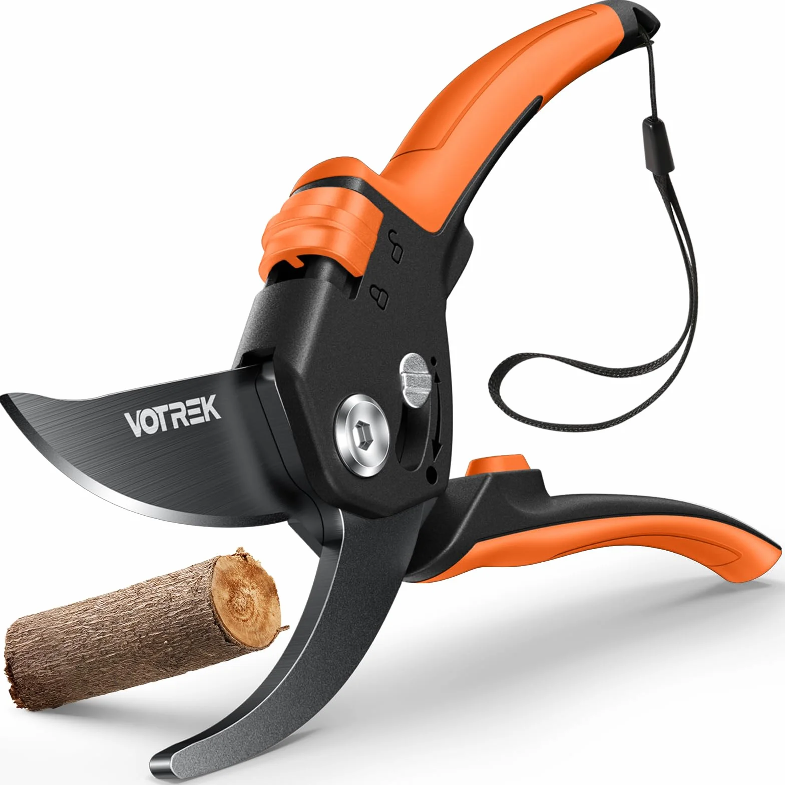 Sécateur de Jardin Bypass Pro 21,5 cm – Pour Mains Fragiles avec Réglage Progressif, Lame SK5 & Ressort Intégré – Secateur et Ciseaux Jardinage pour Rosiers et Fruitiers –Un Cadeau Jardin Idéal