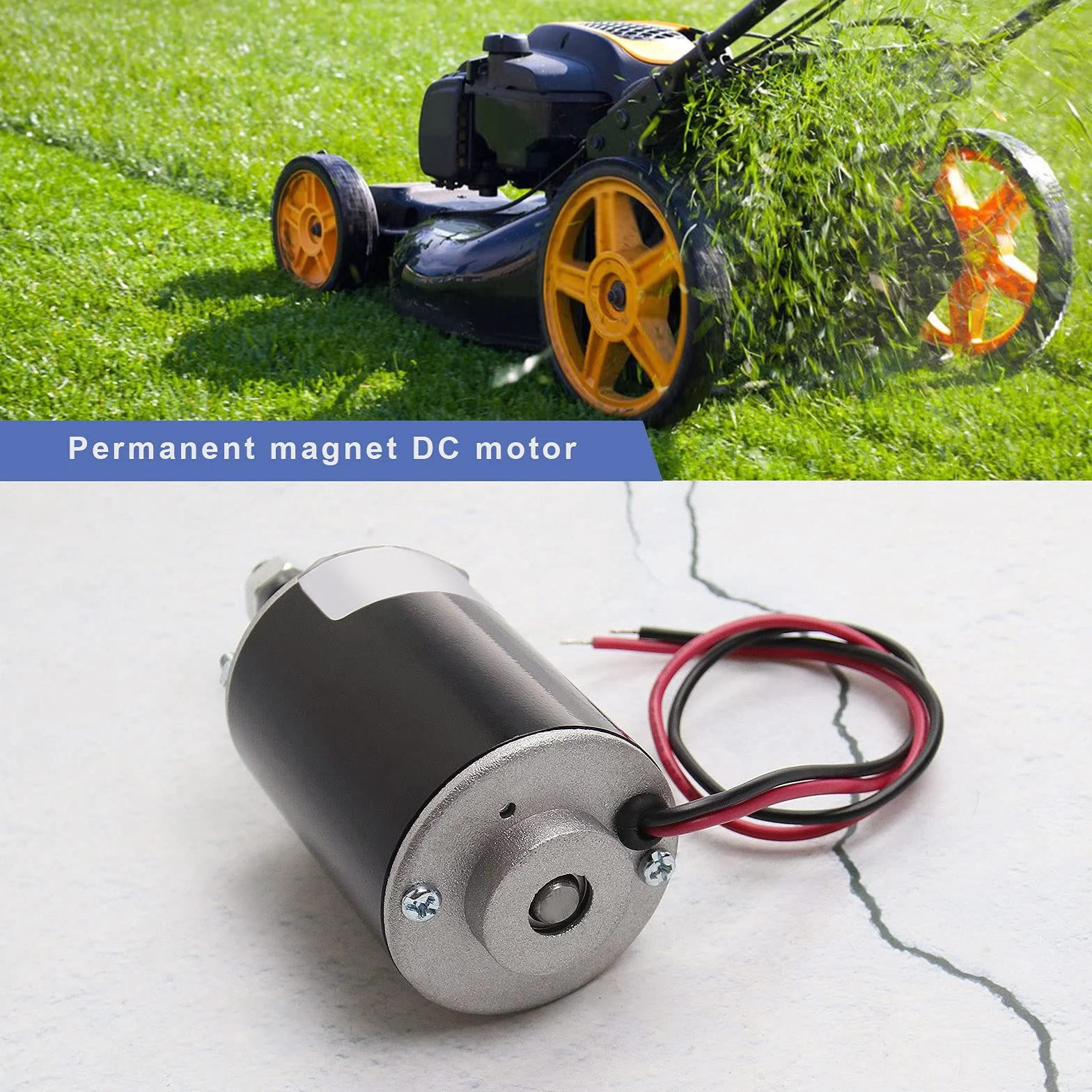 Moteur à Aimant Permanent DC 12V 30W CW/CCW Haute Vitesse pour Générateur de Bricolage