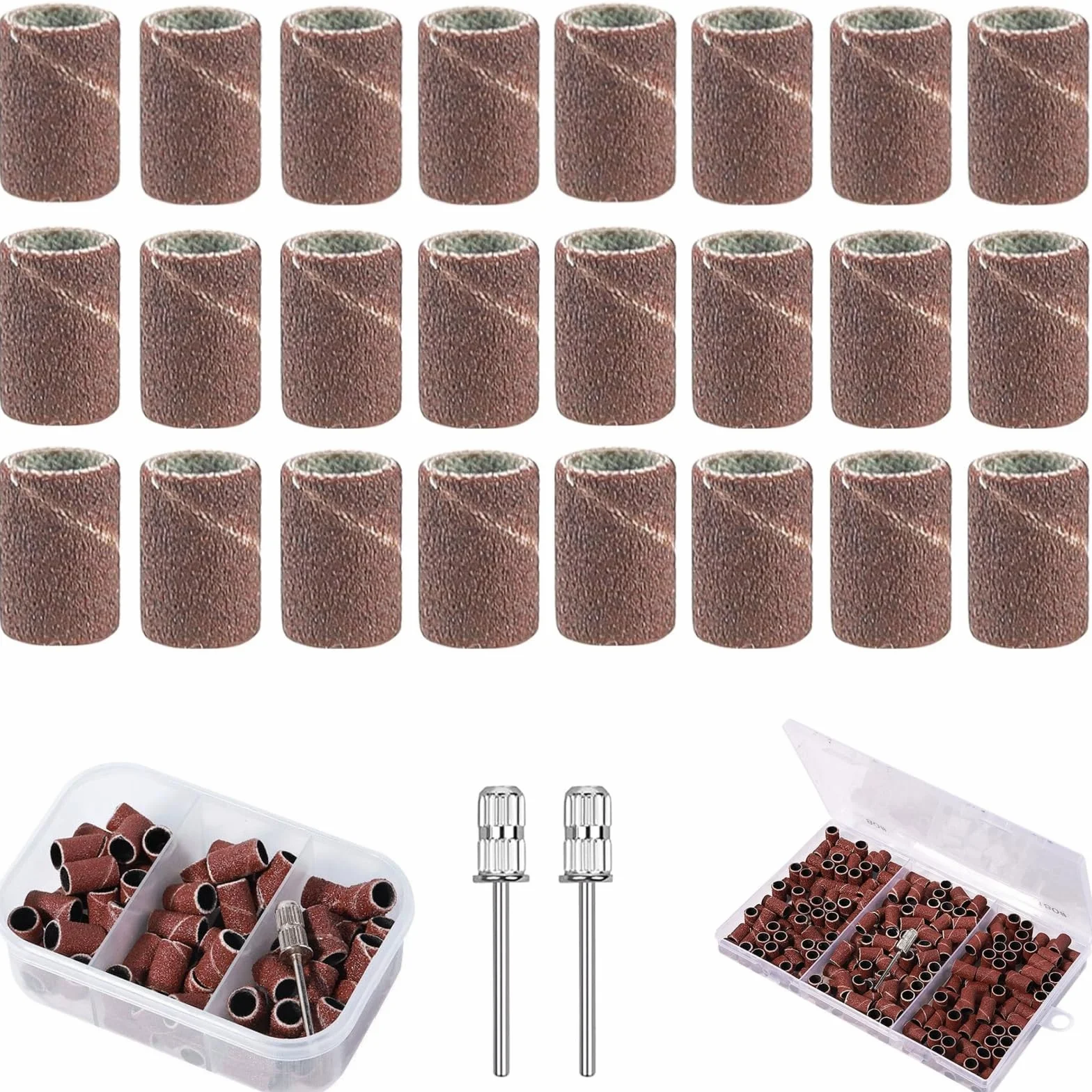 Tambour De Ponçage 287 Pièces avec Bandes de Ponçage 80/120/180 Grains pour Dremel Outils Rotatifs