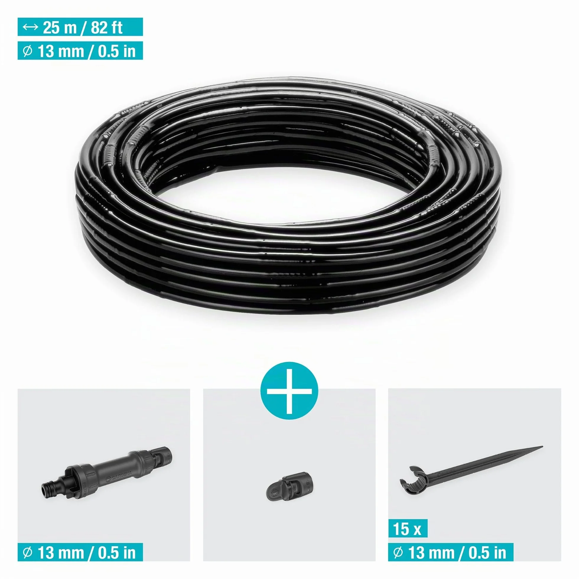 Gardena kit d'arrosage goutte-à-goutte système micro drip 25 m pour haies/arbustes 13500-20