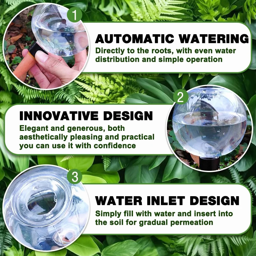 4 Pièces Globes D'arrosage des Plantes, 500ml Transparent Distributeur Eau Plante, Arrosage Plante Interieur pour Plantes D'intérieur, de Balcon et de Jardin