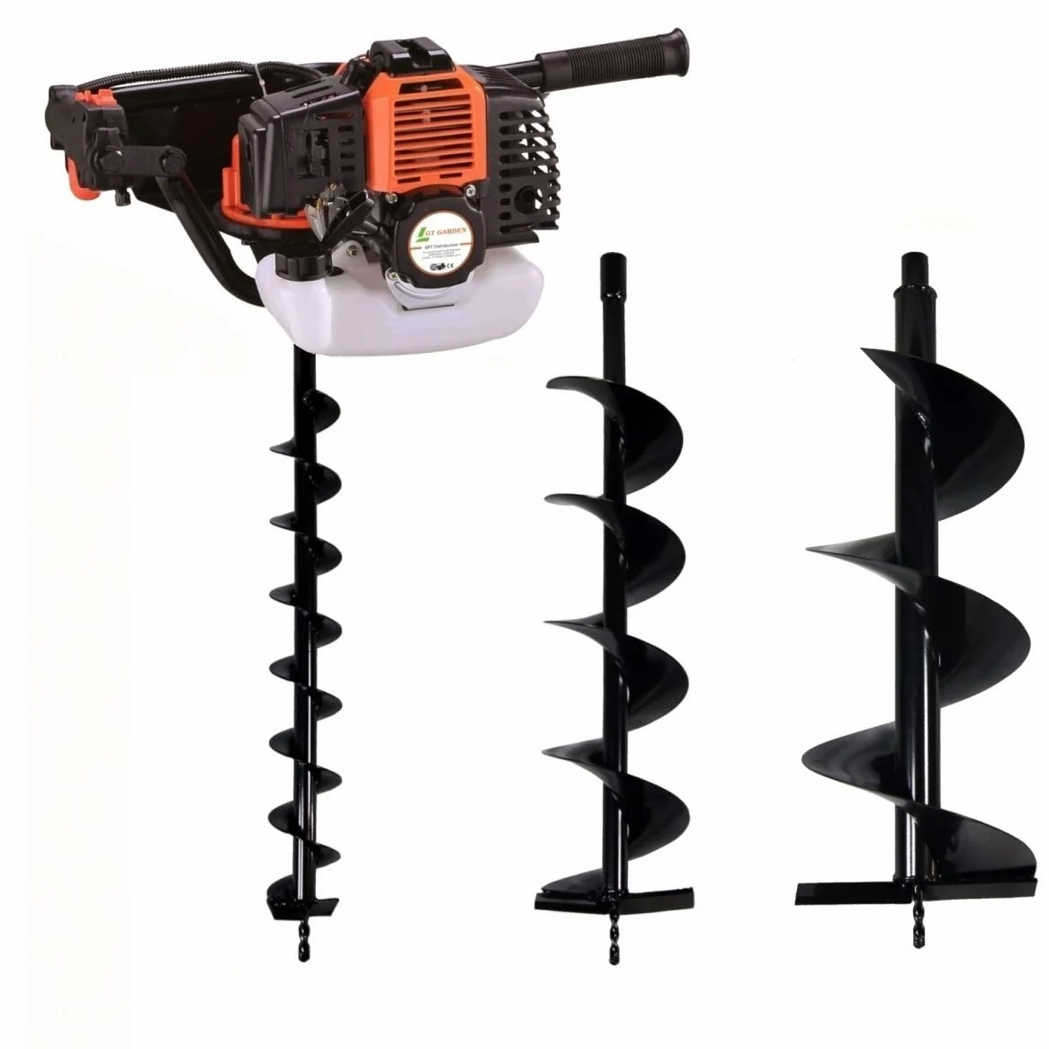 Tarière thermique 52 cm3 - 3 CV + lot de 3 mèches (80, 150 et 250 mm)