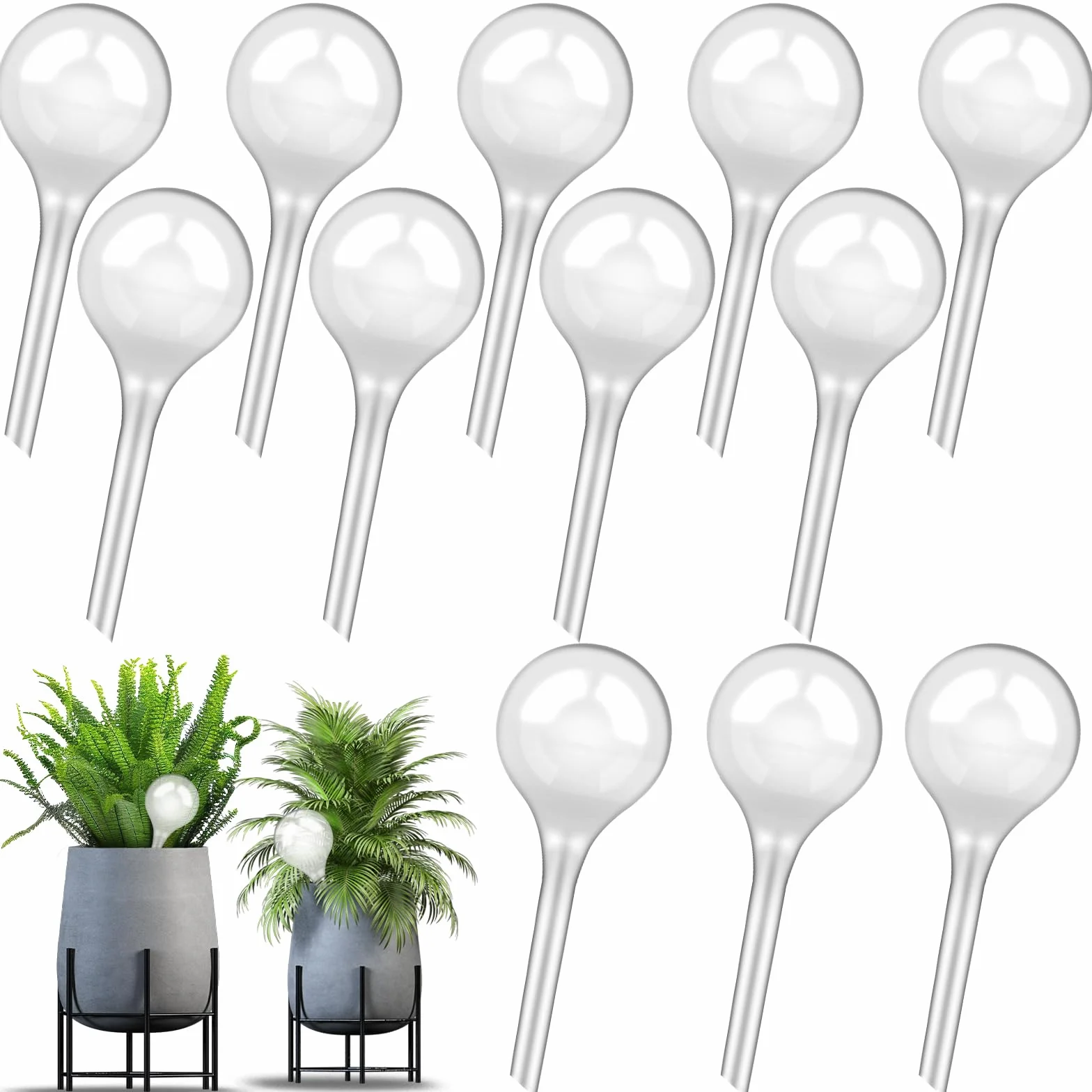 FAMKEEP 12 Pièces Boules D'Irrigation Automatique pour Plantes, Arrosage Goutte à Goutte Automatique, Système d'Arrosage Goutte à Goutte Transparent pour Plantes D'Intérieur et D'Extérieur