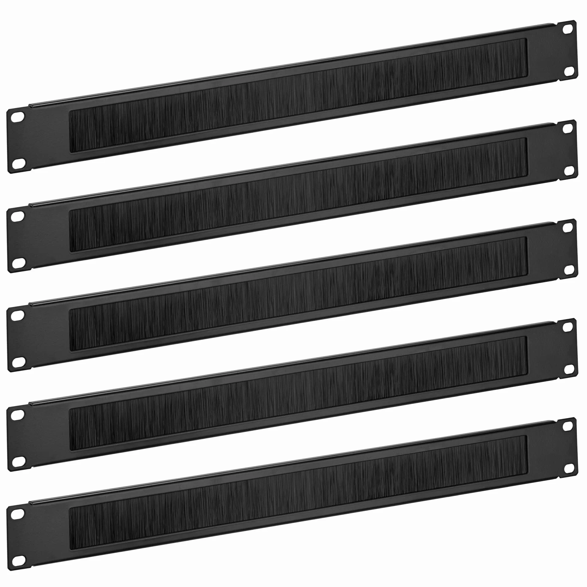 kwmobile 5X Passe-Câble Brosse Anti poussière Horizontal 1U 19" Armoire Rack