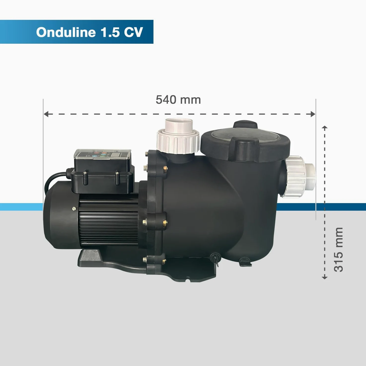 POOLEX - PF-OL15 - Pompe de filtration Poolex Onduline à vitesse variable - 1.5 CV - Pour utilisation sur piscine jusqu’à 80m - 3 vitesses