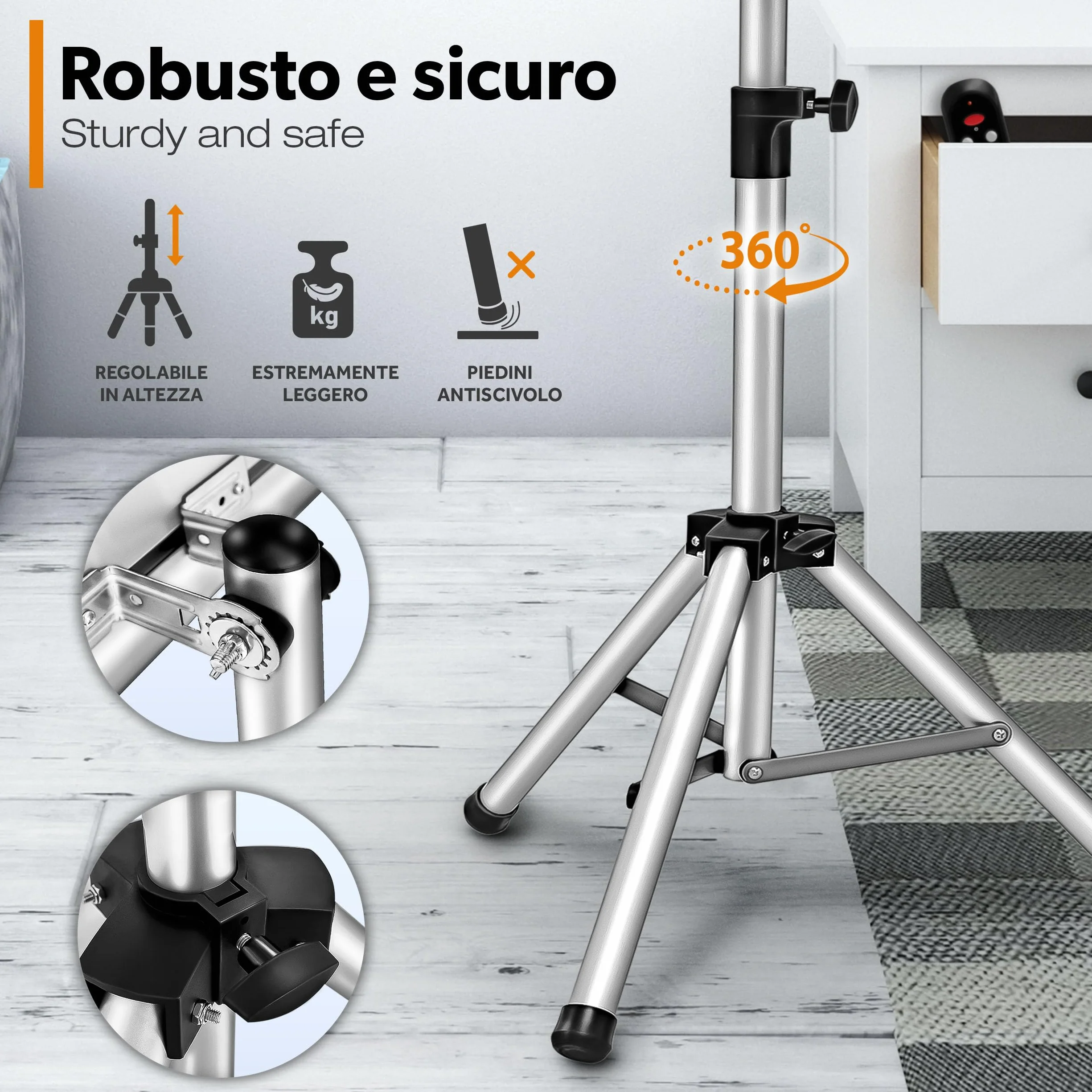 TRESKO Chauffage extérieur Infrarouge 2500W Radiateur Rayonnant Électrique Terrasse