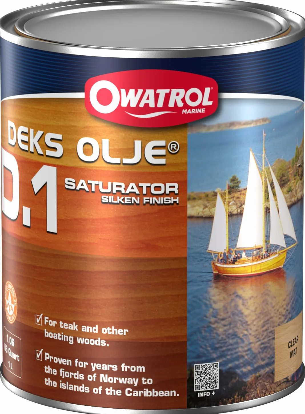 OWATROL DEKS OLJE D.1 Saturateur Bois Extérieur Teck Ipé Acajou 1L
