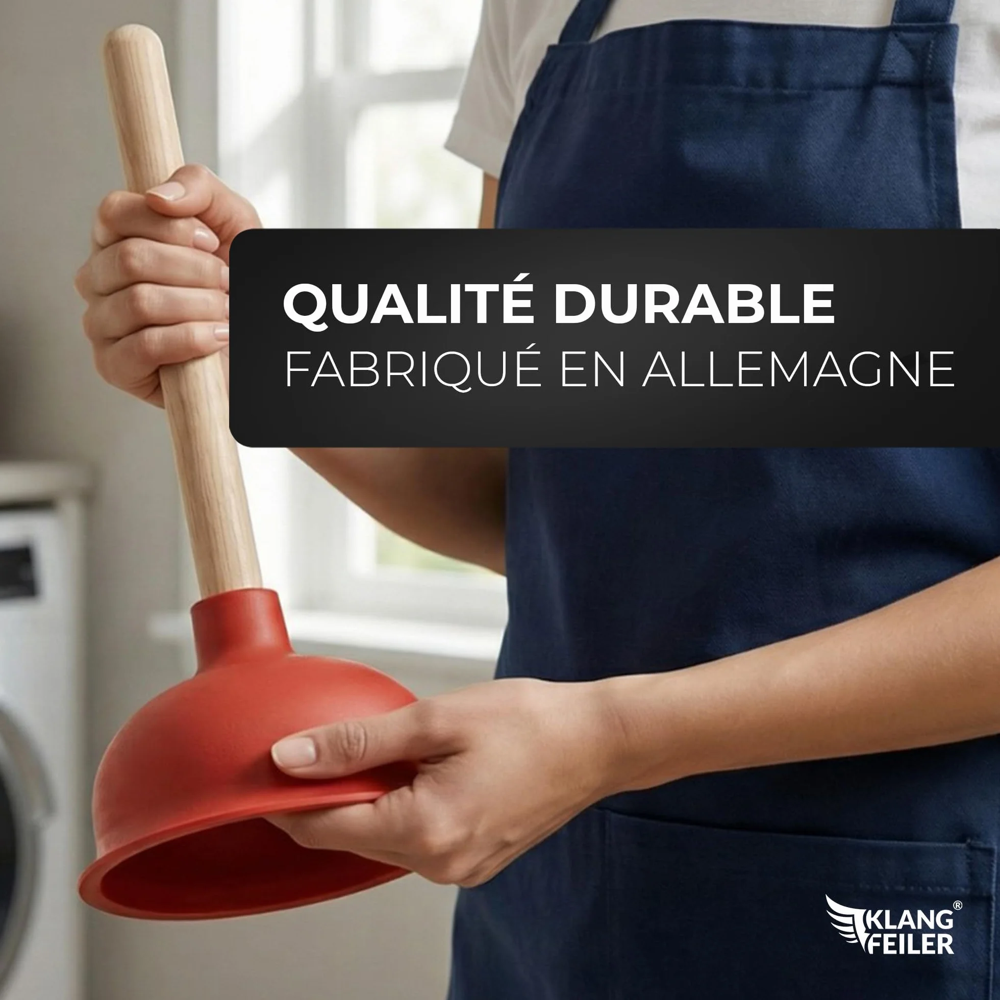 Klangfeiler Déboucheur de canalisations 140 mm Ventouse Lavabo Douche WC