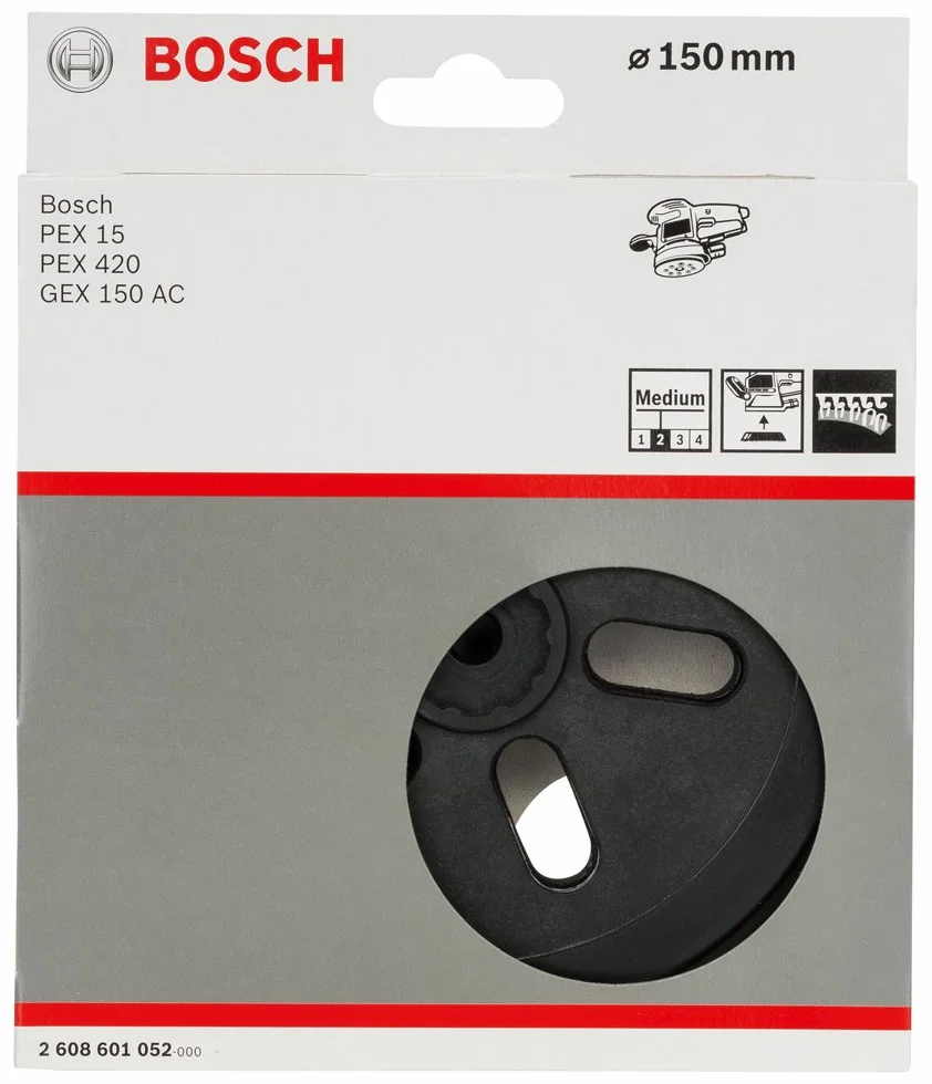 Bosch Disque abrasif pour ponceuse 150 mm Dureté moyenne