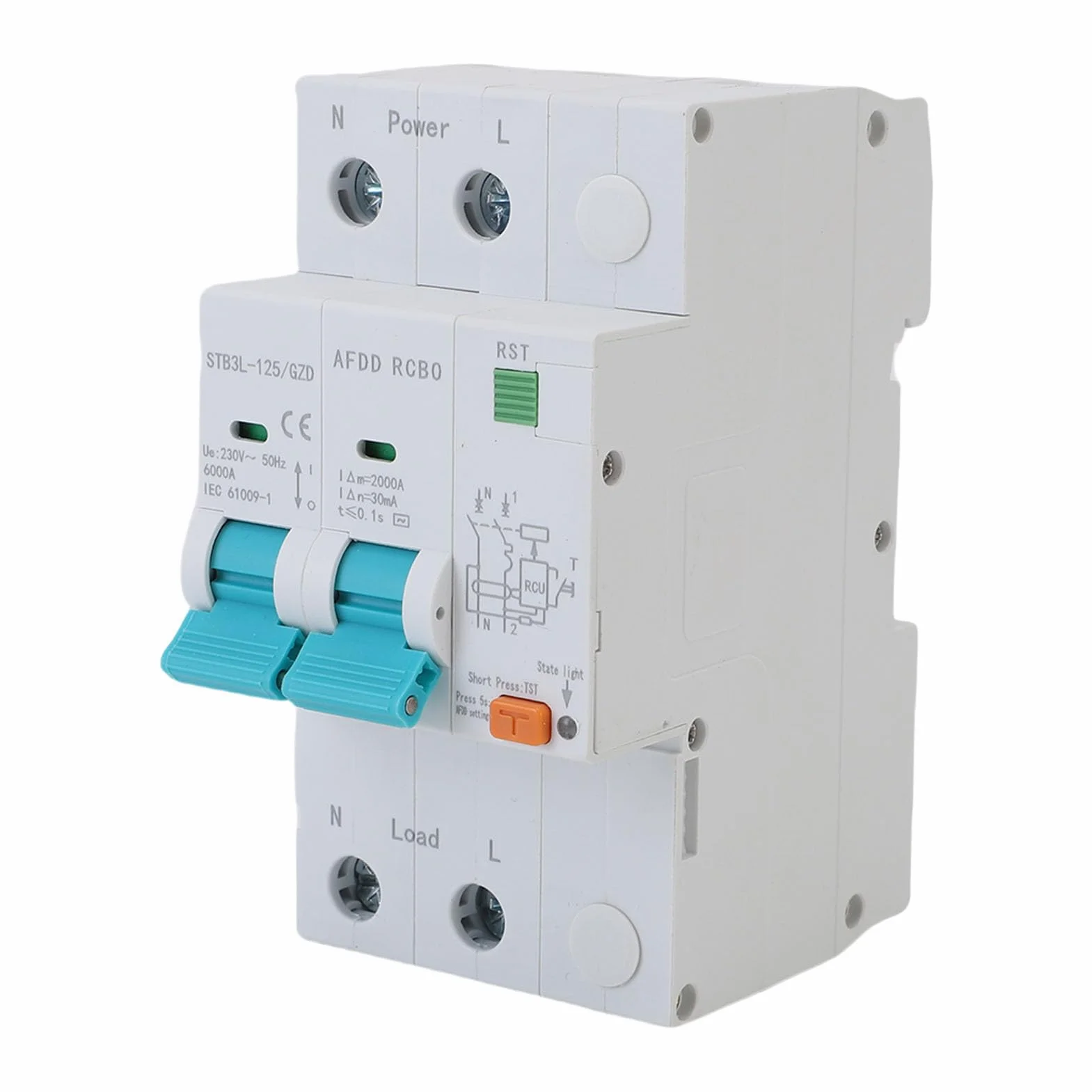 Marhynchus AFDD Dispositif de Protection contre les Défauts d'arc, Disjoncteur 2P RCBO 63A