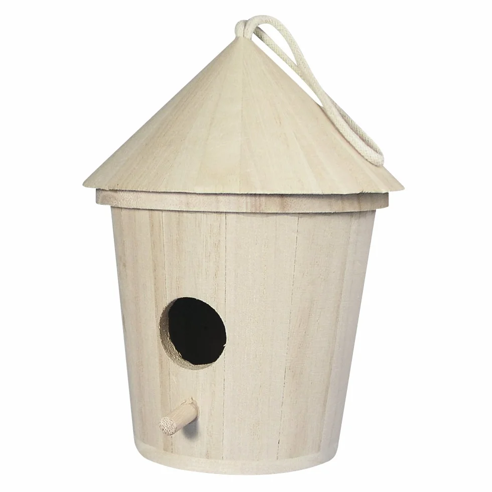 Rayher nichoir à oiseaux en bois déco jardin FSC Mix 16cm nature Marron