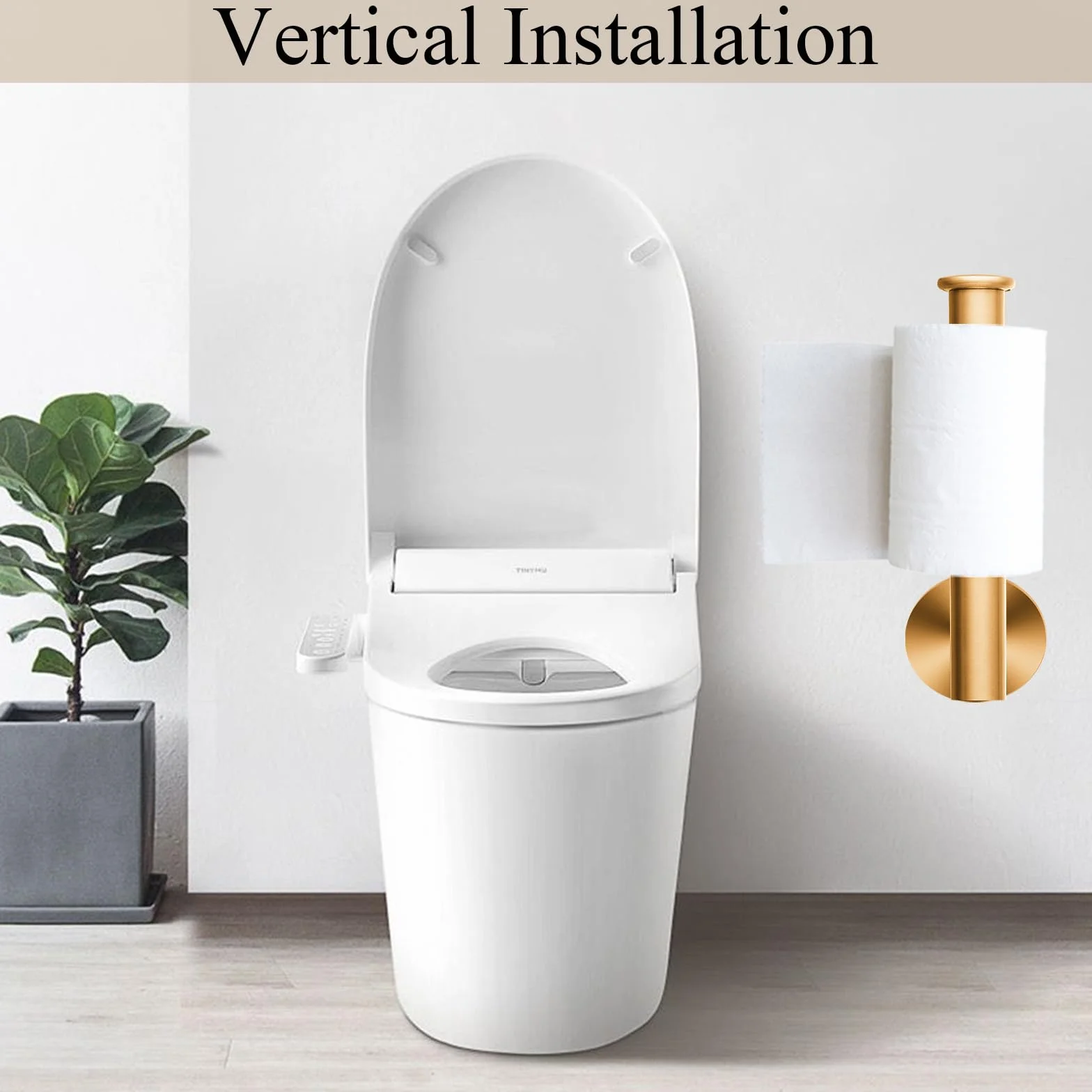 Porte-Serviettes et Porte-Papier Toilette en Acier Inoxydable, Ensemble de 2 Pièces, Or, Accessoires de Salle de Bain