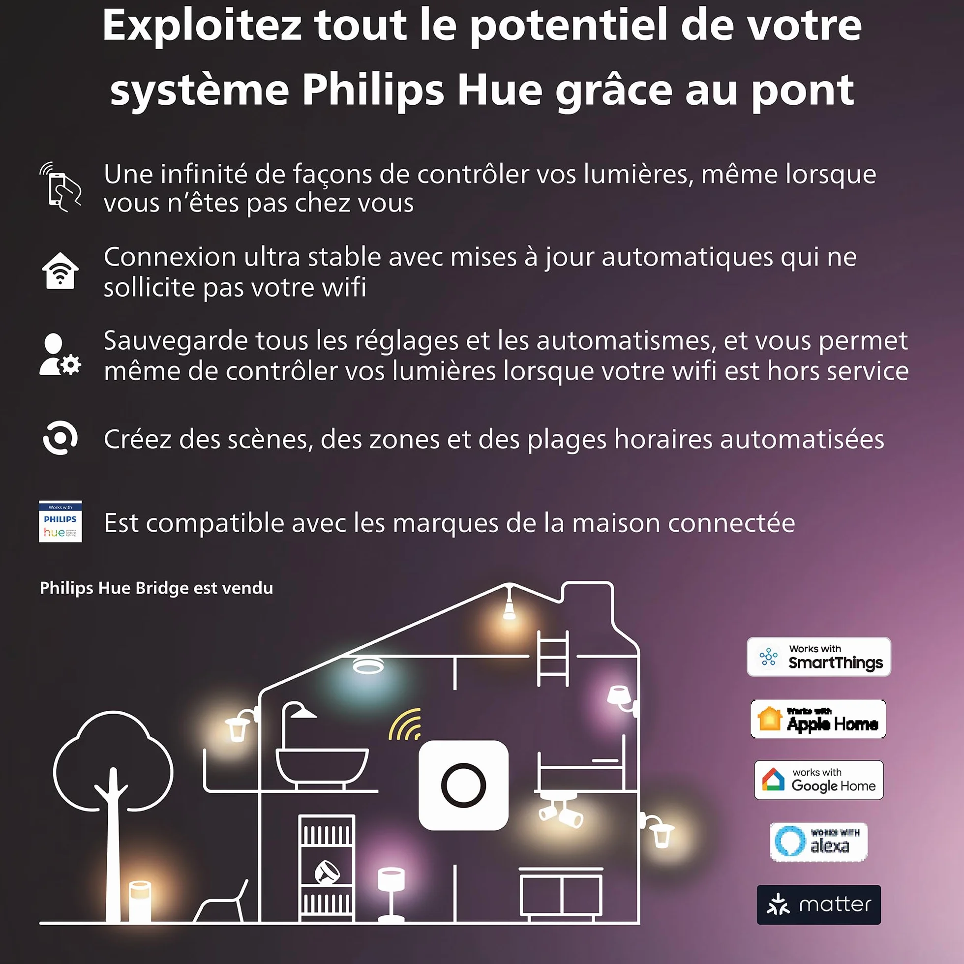 Philips Hue Smart Dimmer Sans-fil V2 Variateur Lumière Intérieur