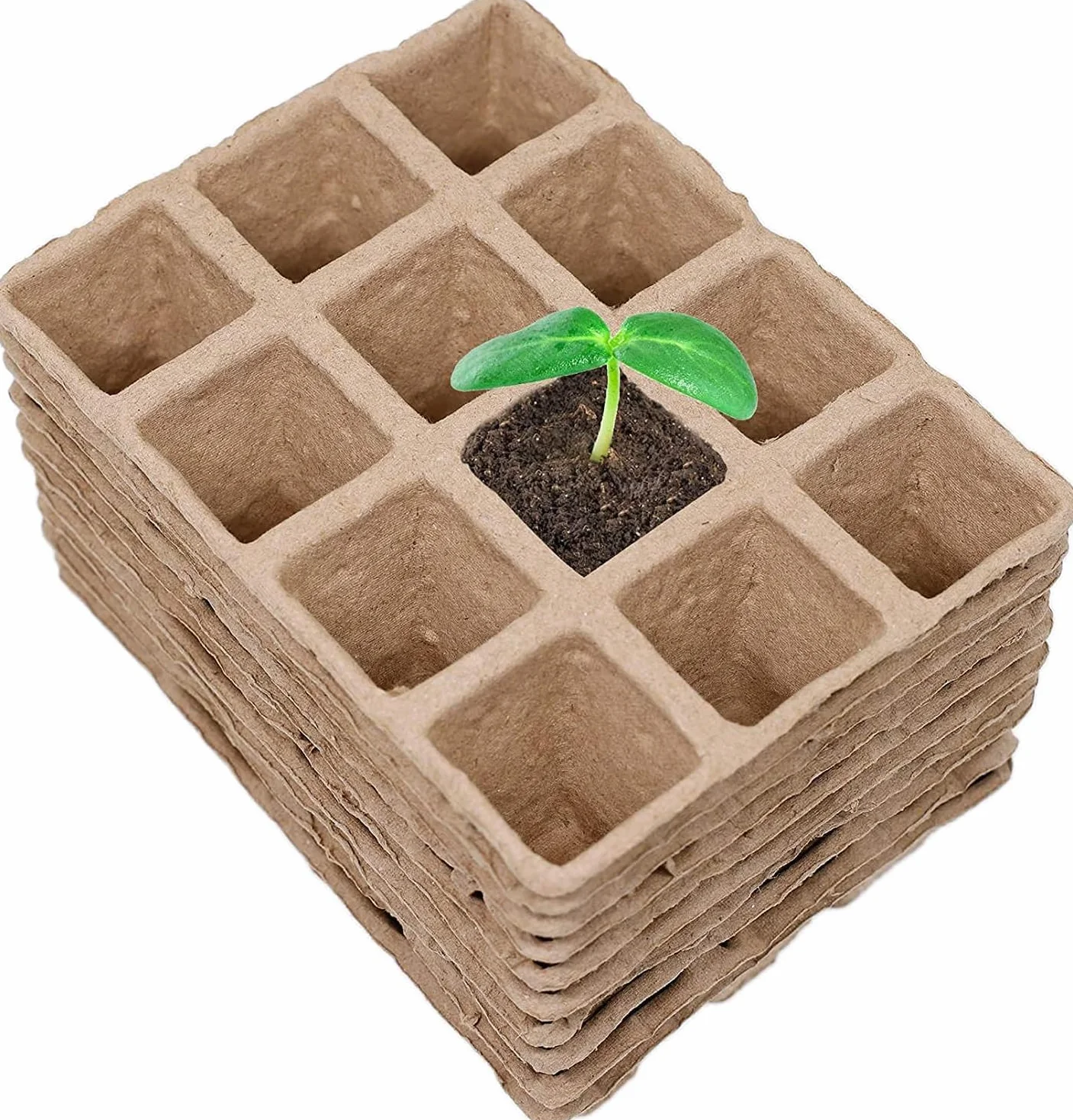 LATRAT Lot de 12 pots de culture, plateau de démarrage pour le jardin, le potager et les serres, bac à semis
