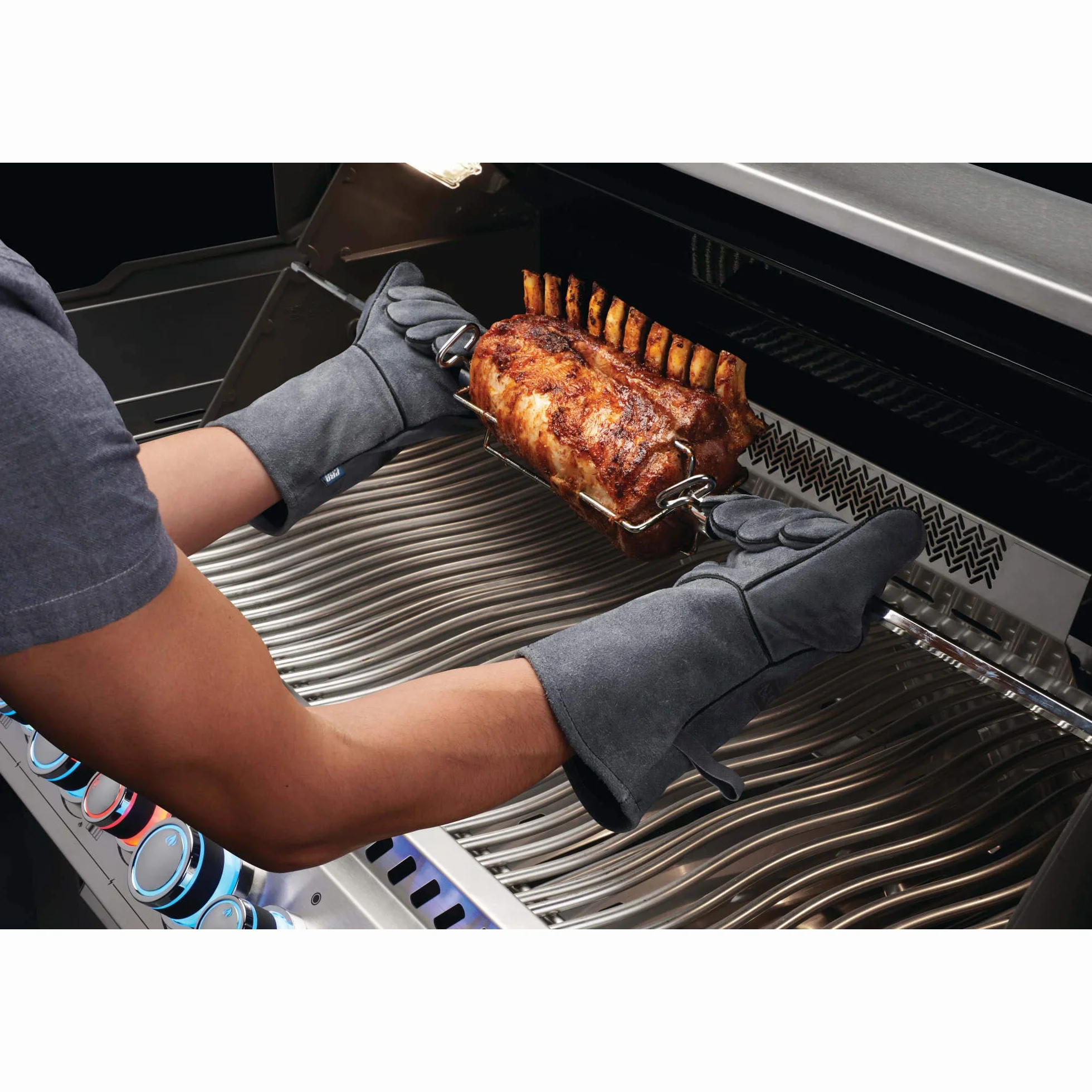 Napoleon Gants de Barbecue en Cuir Noir Gris