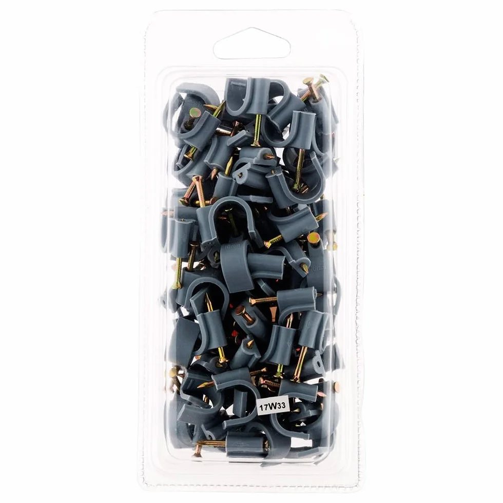 Zenitech Crochets de Fixation Ø16mm Gris Lot de 80