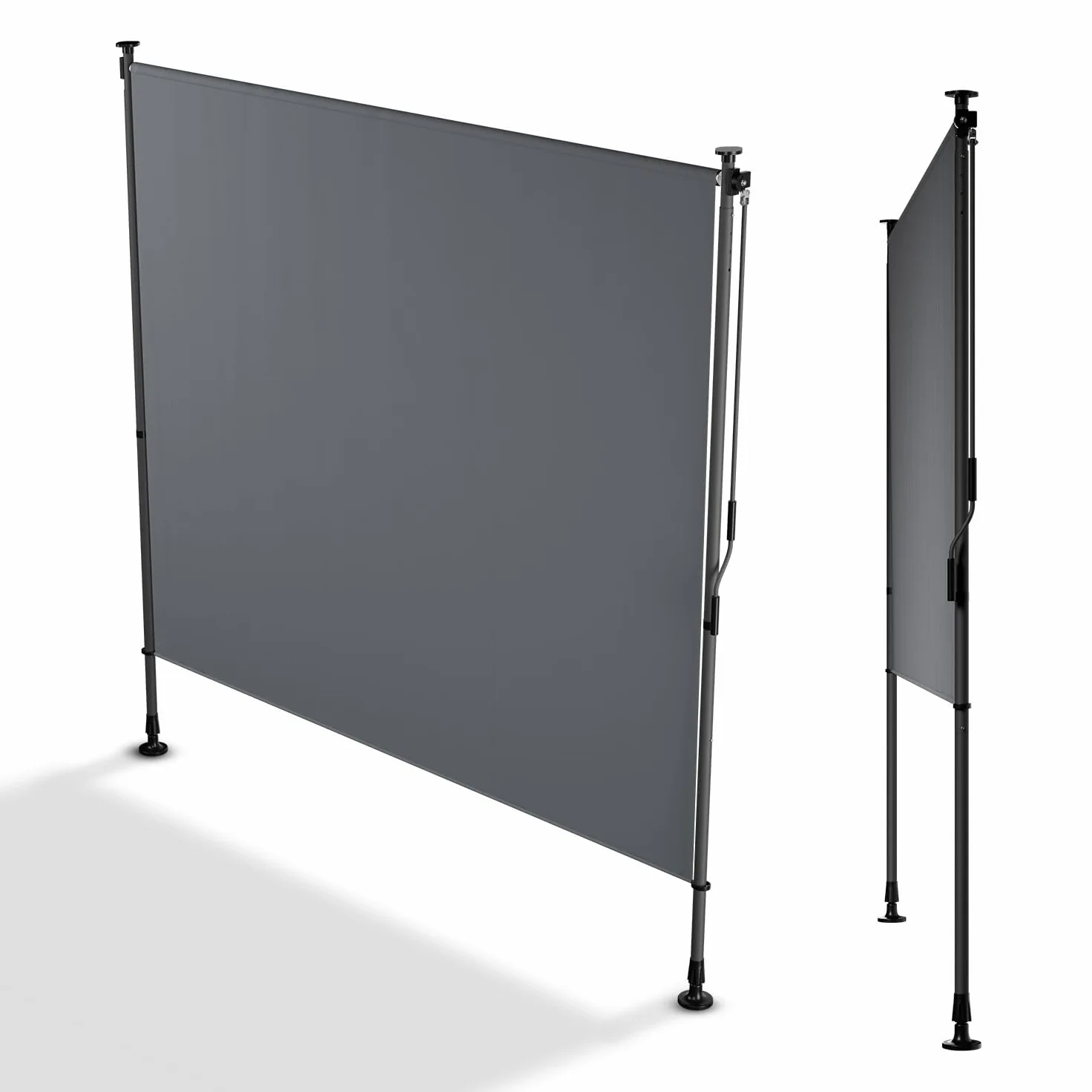 Juskys Store Vertical Barbados 200x310 cm - Store à Pince Extensible, Protection Solaire & Visuelle, Résistant aux Intempéries & UV, Déperlant - Gris